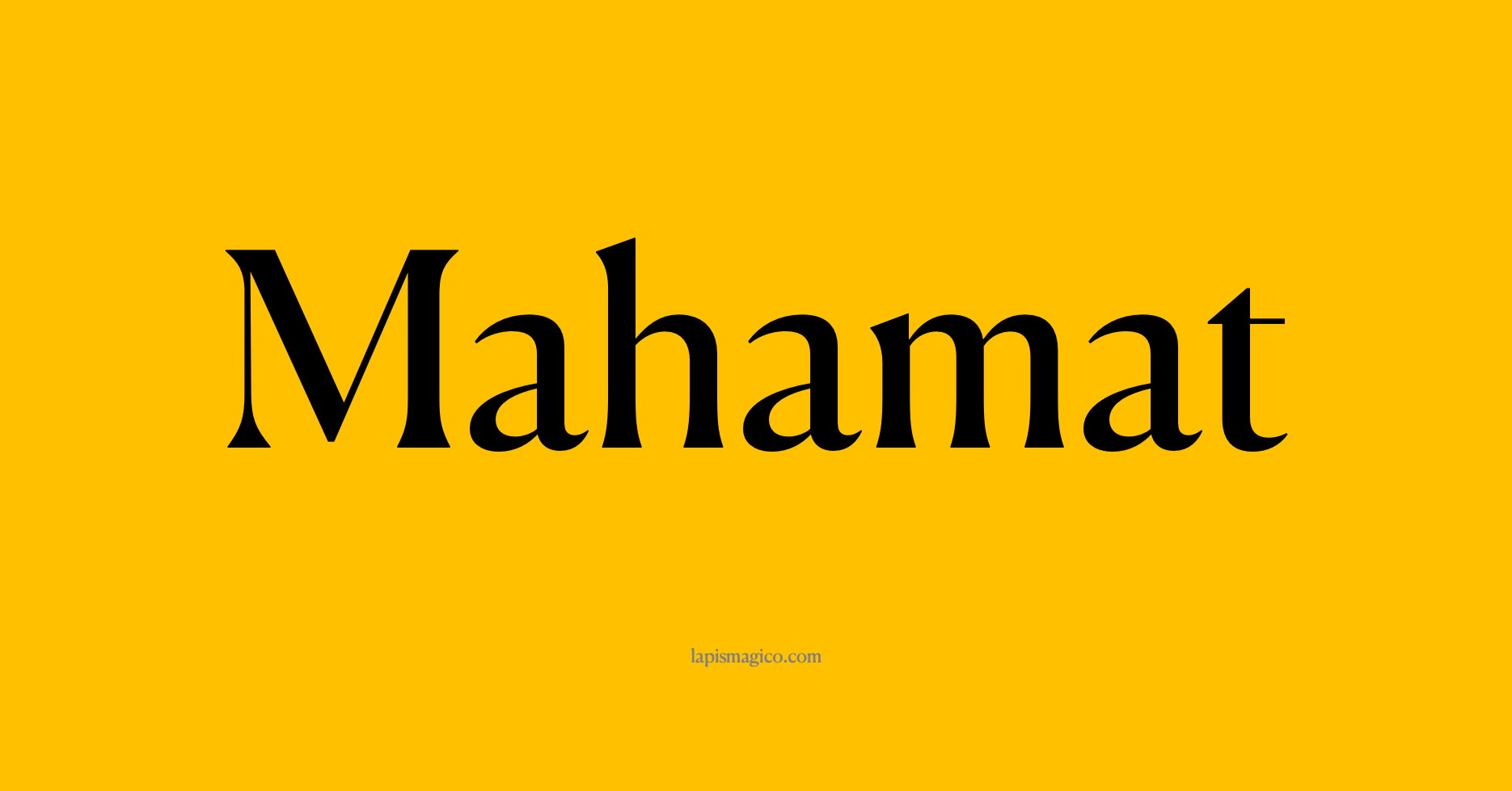 Nome Mahamat, ficha divertida com pontilhado para crianças