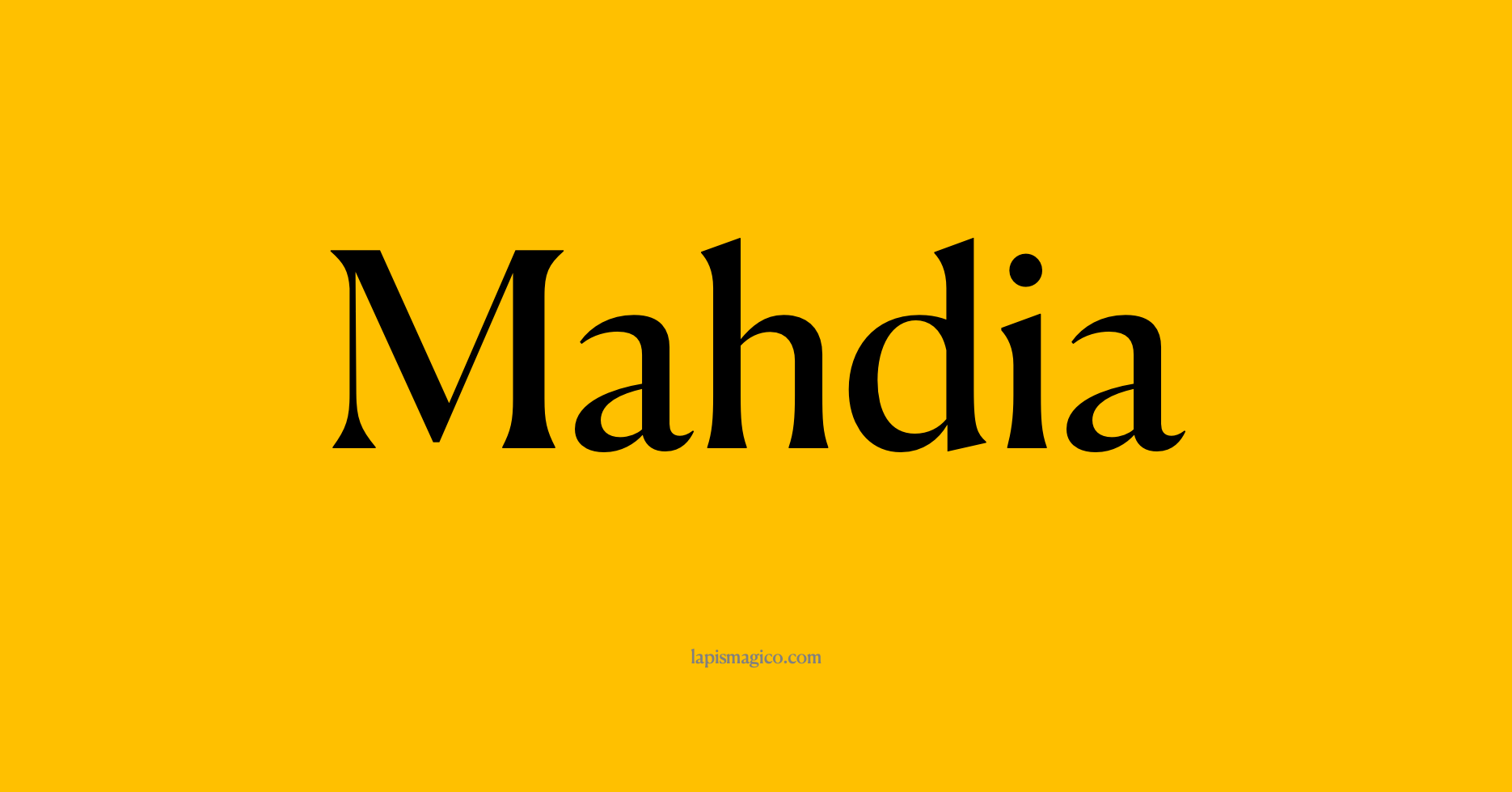 Nome Mahdia, ficha divertida com pontilhado para crianças