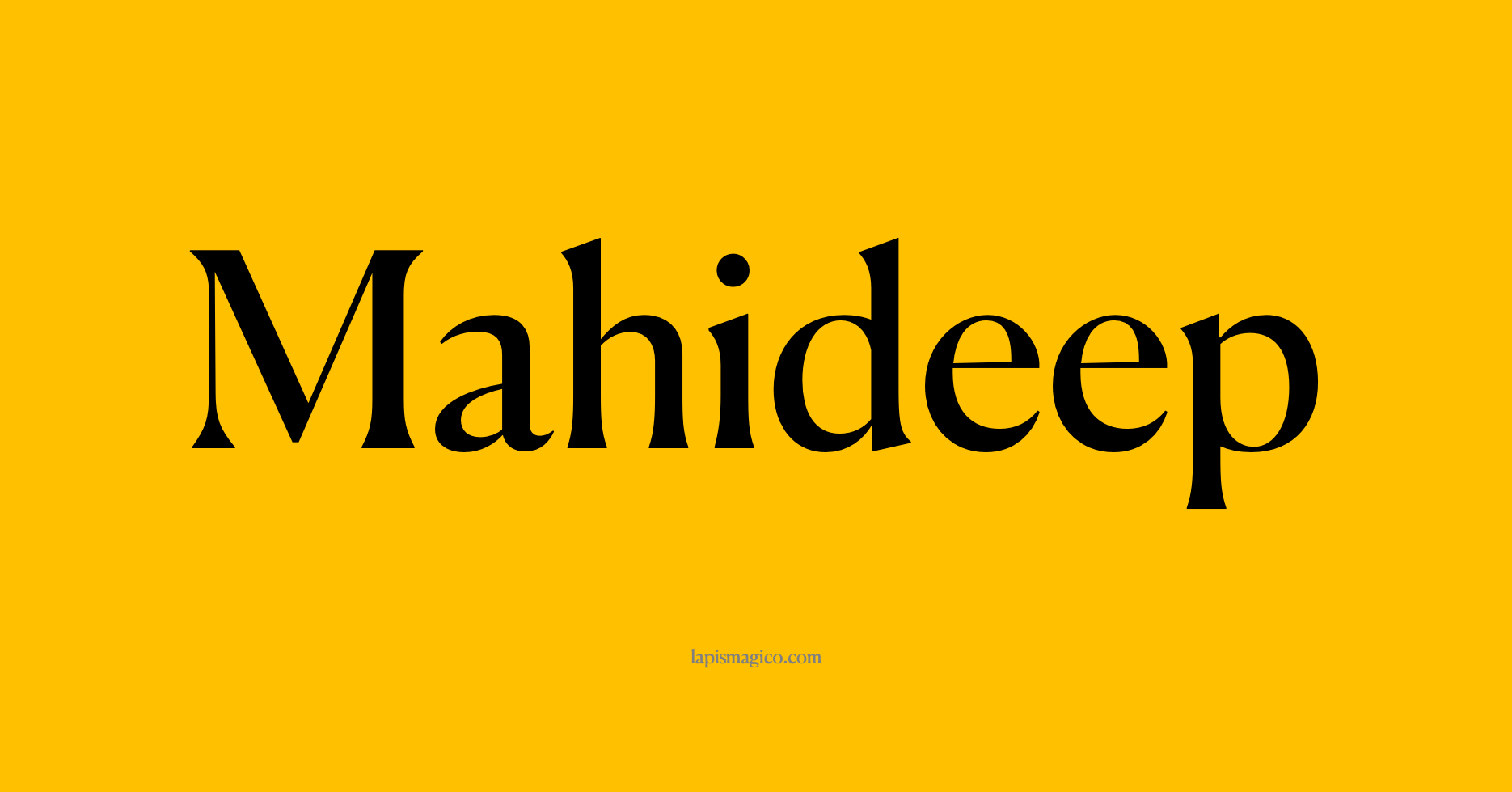 Nome Mahideep, ficha divertida com pontilhado para crianças