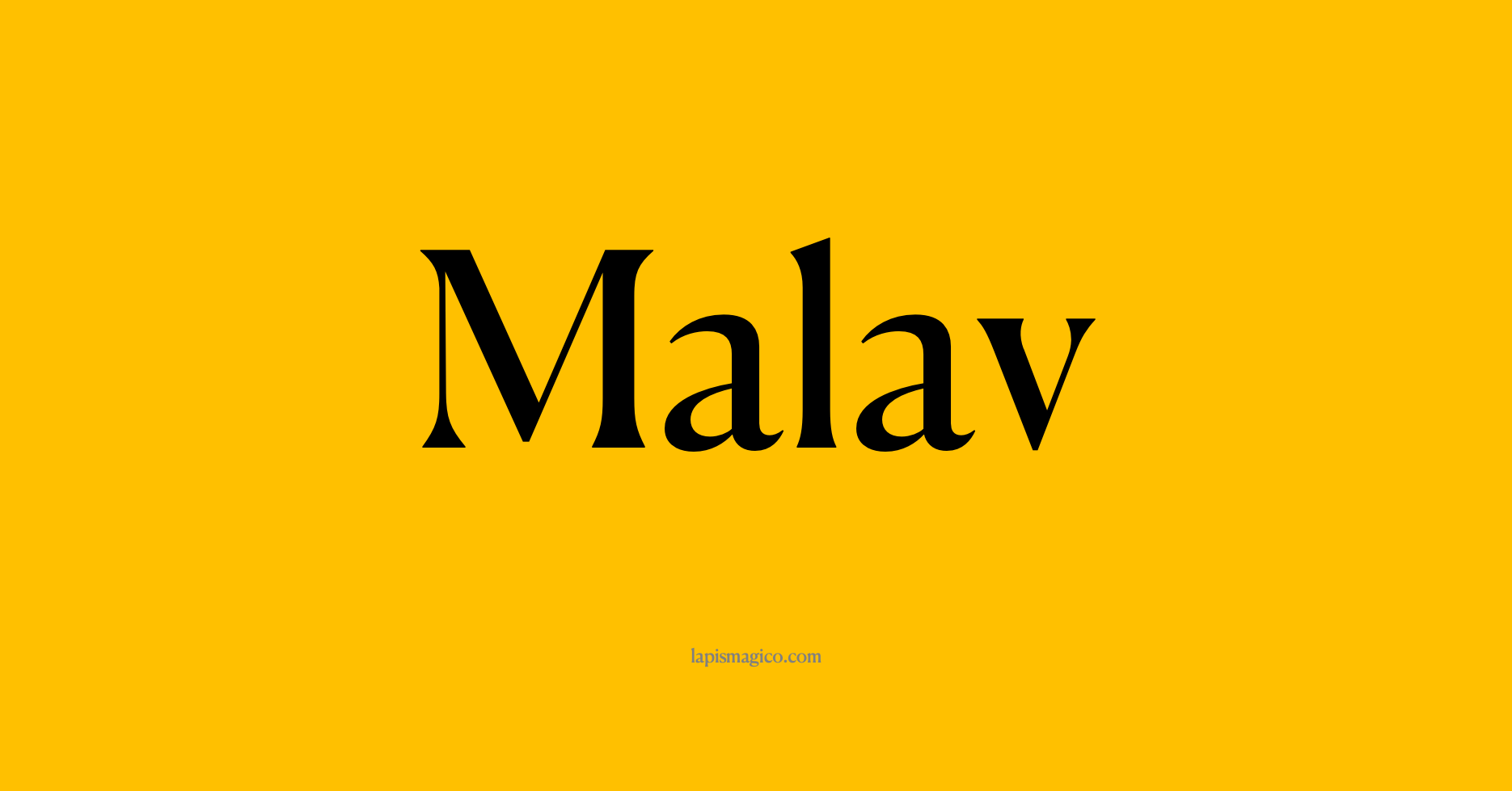 Nome Malav, ficha divertida com pontilhado para crianças
