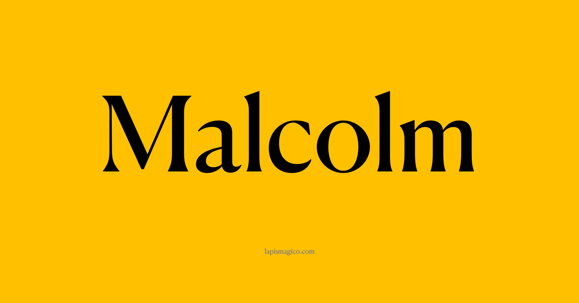 Nome Malcolm, ficha divertida com pontilhado para crianças
