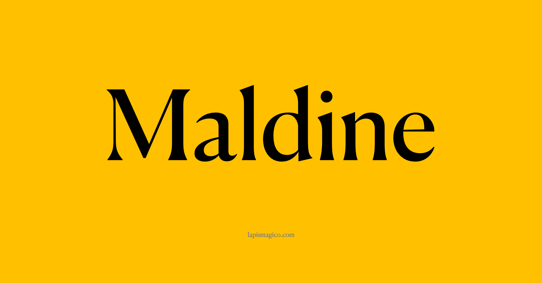 Nome Maldine, ficha divertida com pontilhado para crianças