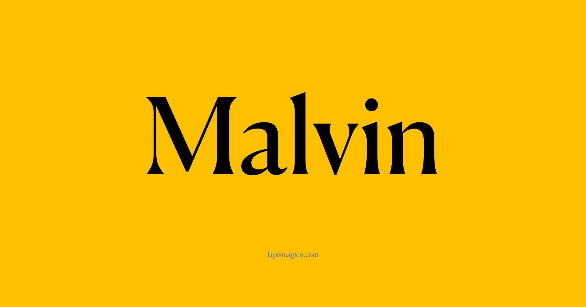 Nome Malvin, ficha divertida com pontilhado para crianças