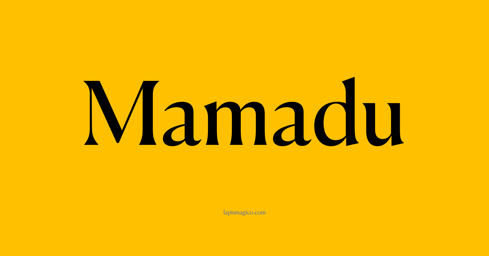 Nome Mamadu, ficha divertida com pontilhado para crianças