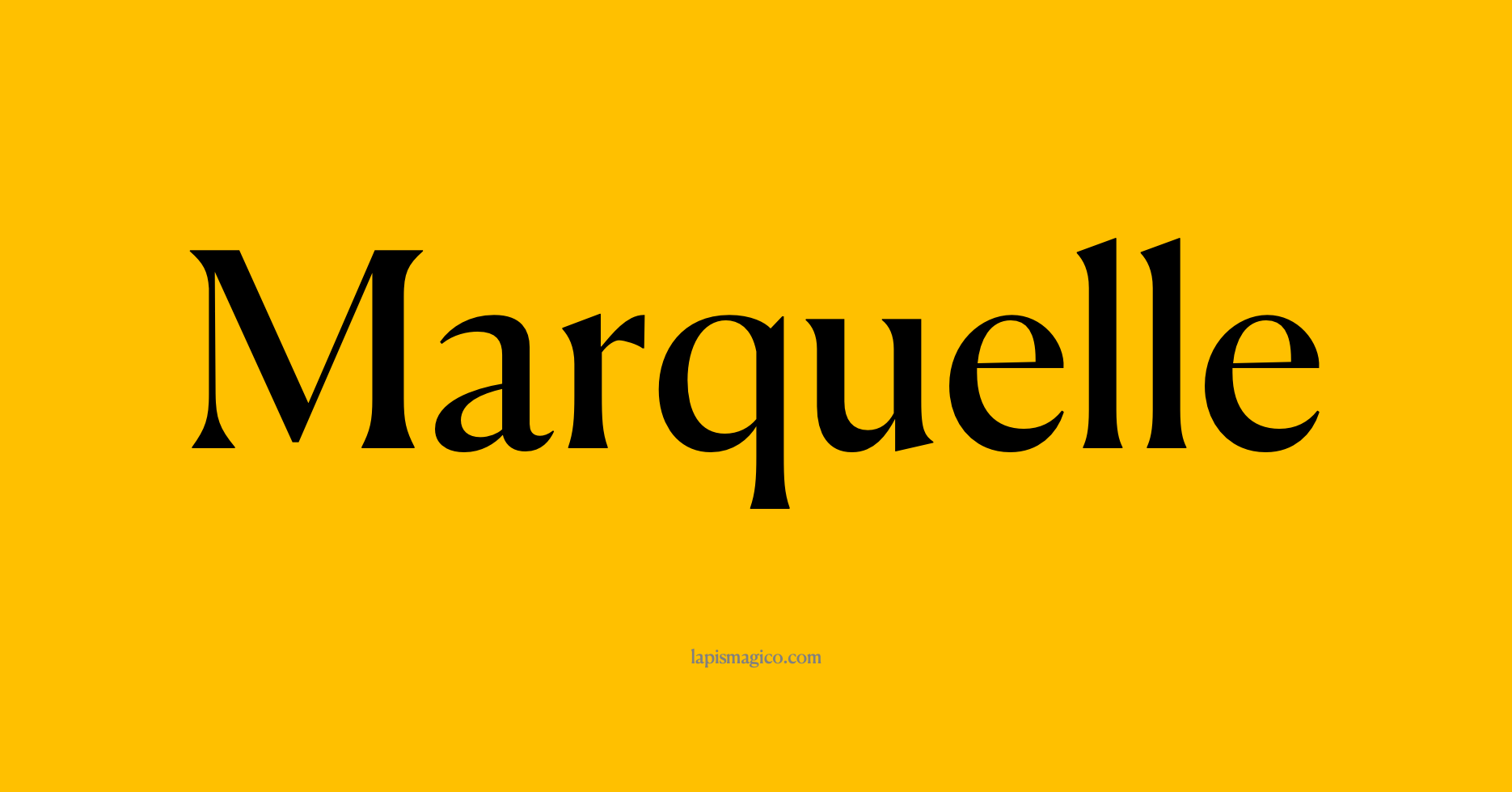 Nome Marquelle, ficha divertida com pontilhado para crianças