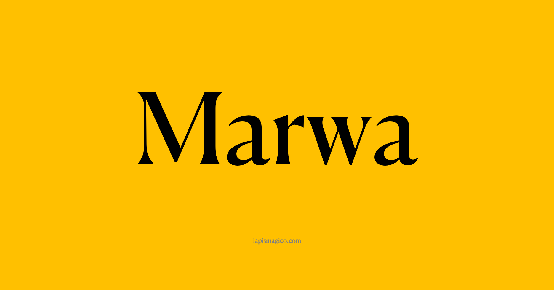 Nome Marwa, ficha divertida com pontilhado para crianças