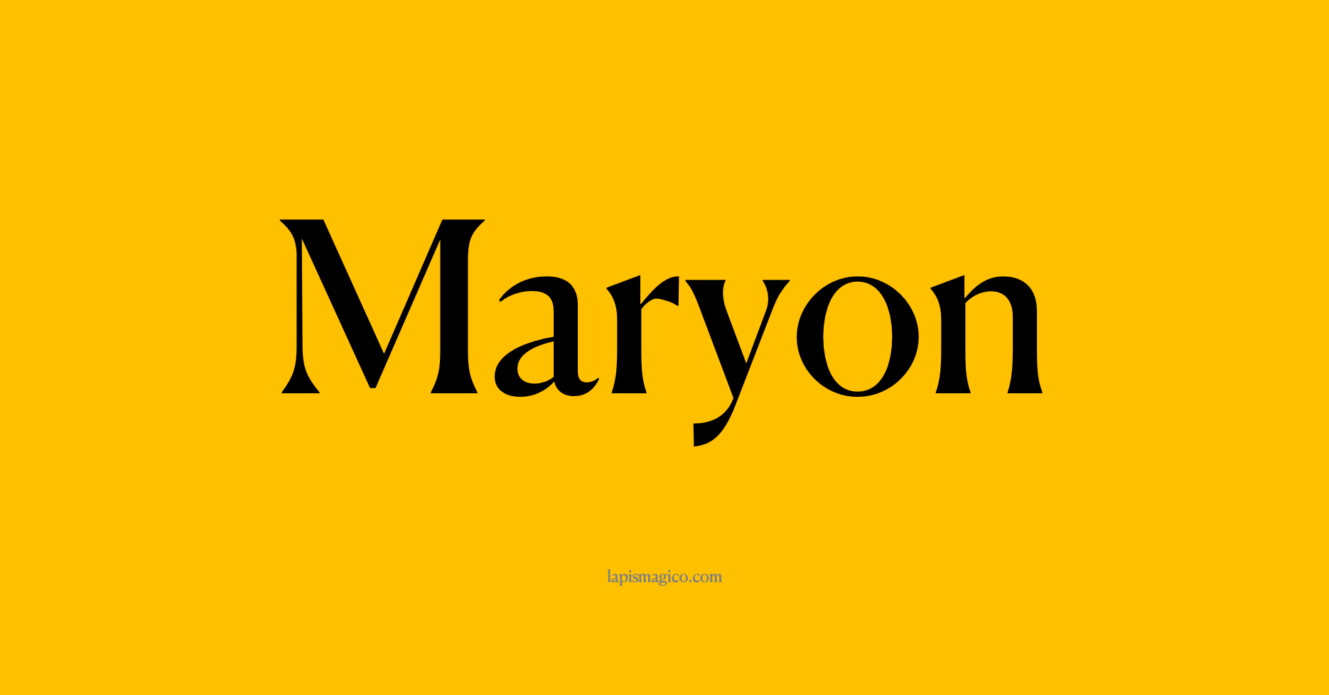 Nome Maryon, ficha divertida com pontilhado para crianças