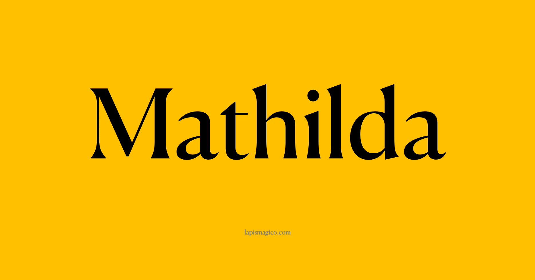 Nome Mathilda, ficha divertida com pontilhado para crianças