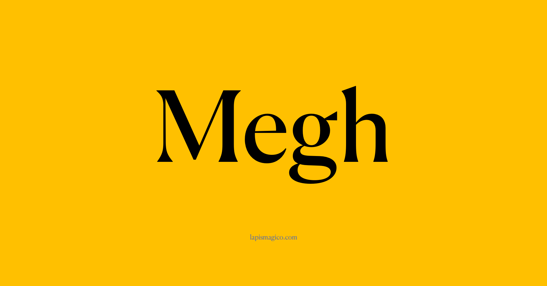Nome Megh, ficha divertida com pontilhado para crianças