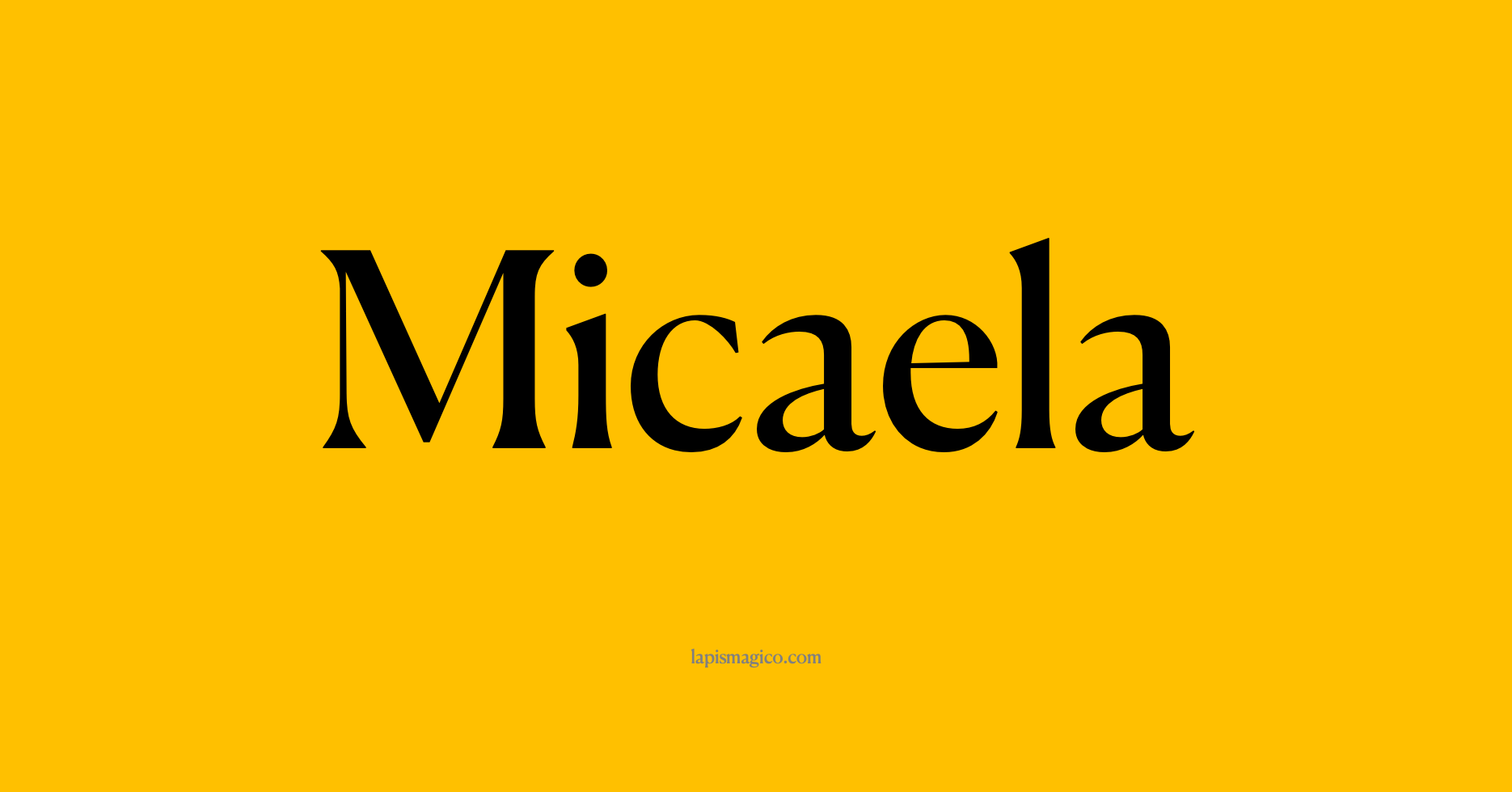 Nome Micaela, ficha divertida com pontilhado para crianças