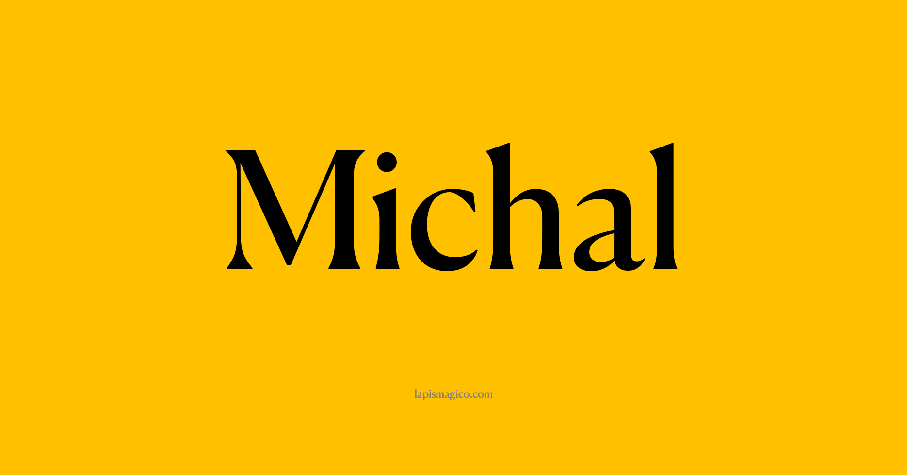Nome Michal, ficha divertida com pontilhado para crianças