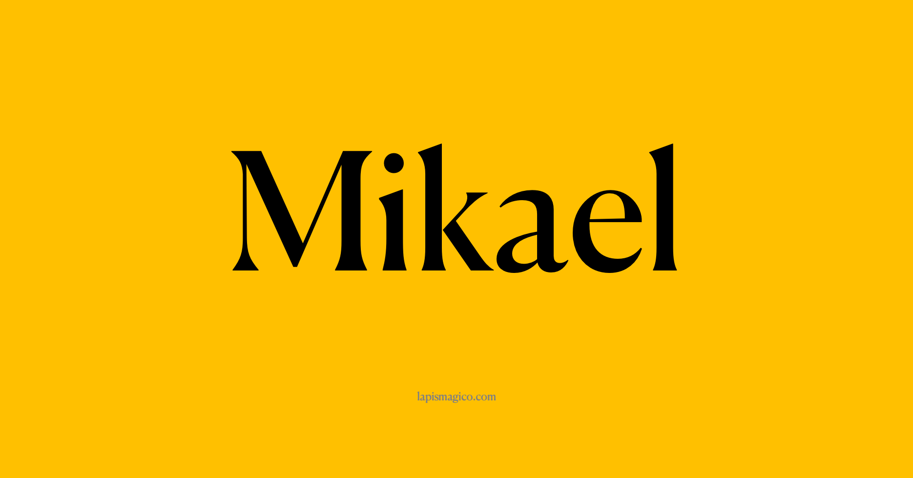 Nome Mikael, ficha divertida com pontilhado para crianças
