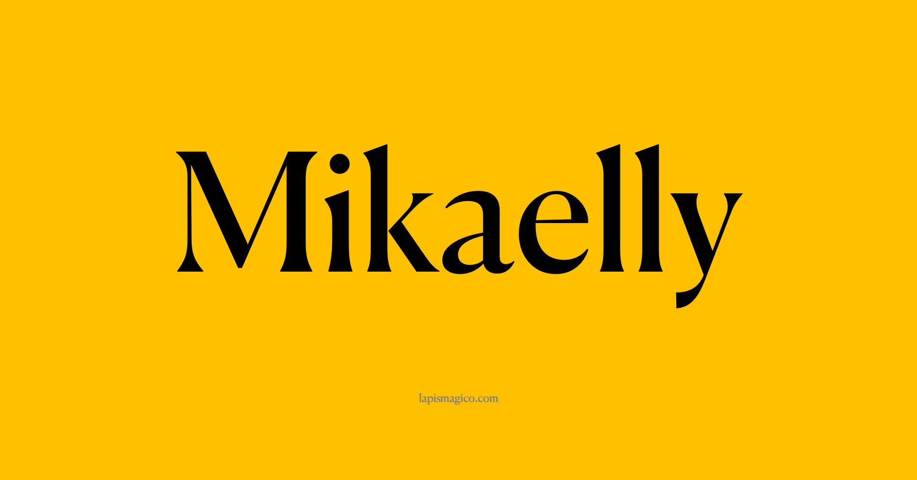 Nome Mikaelly, ficha divertida com pontilhado para crianças