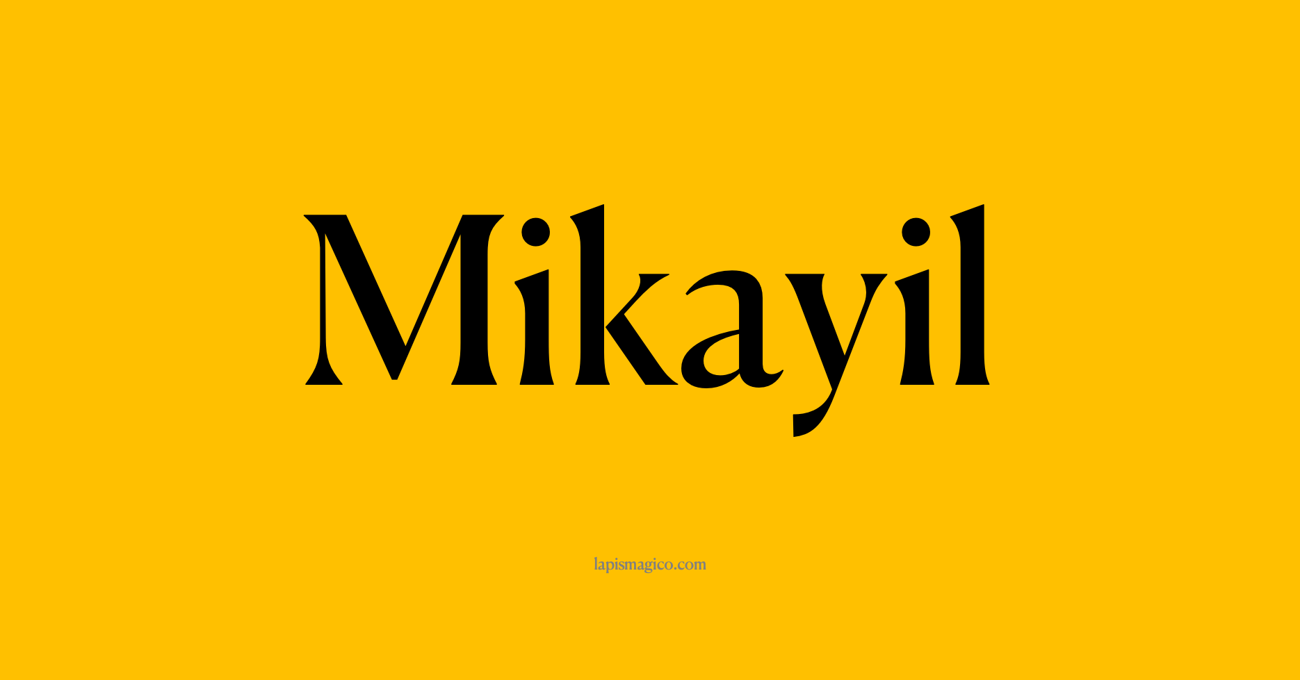 Nome Mikayil, ficha divertida com pontilhado para crianças