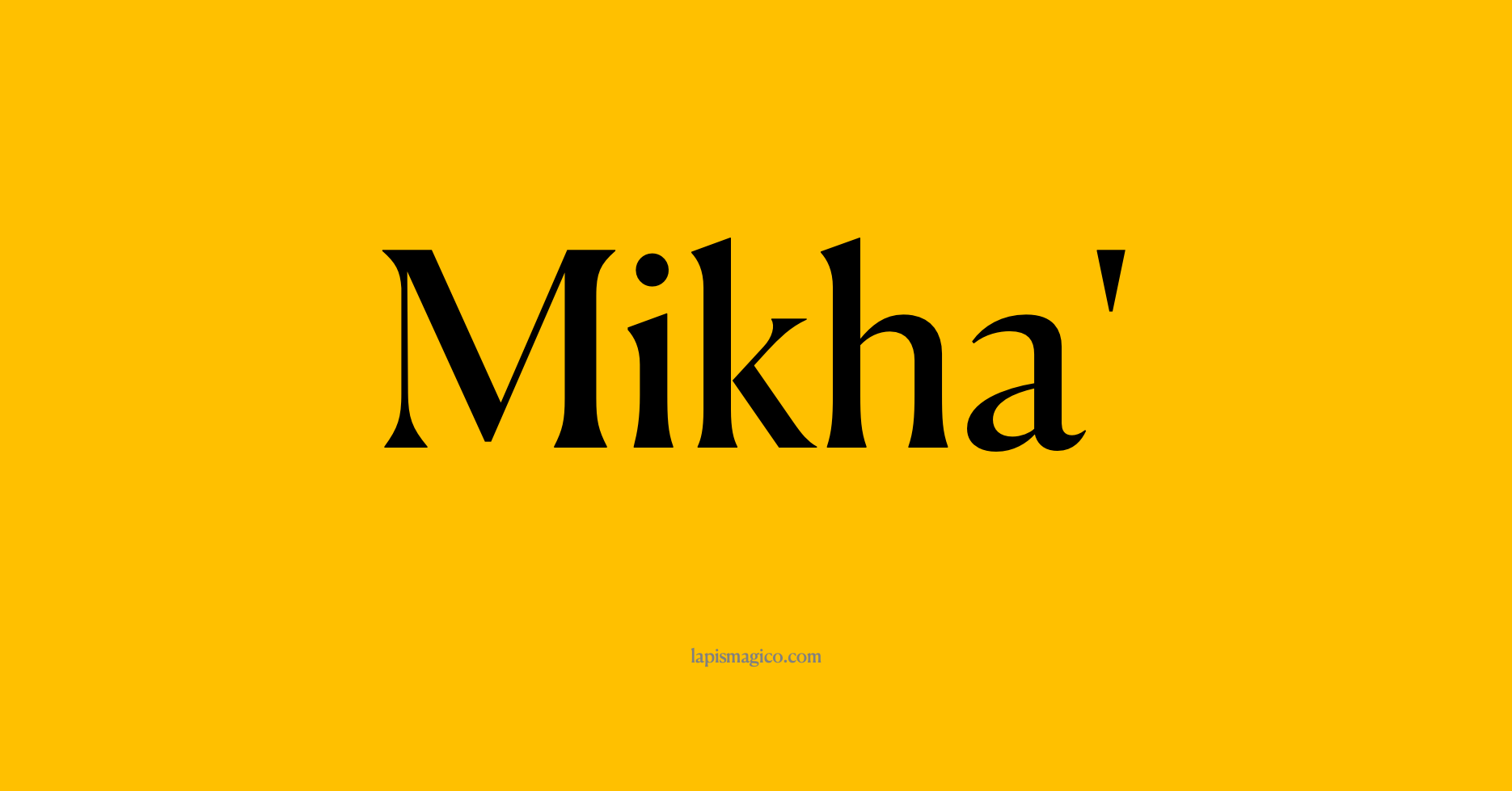 Nome Mikha', ficha divertida com pontilhado para crianças