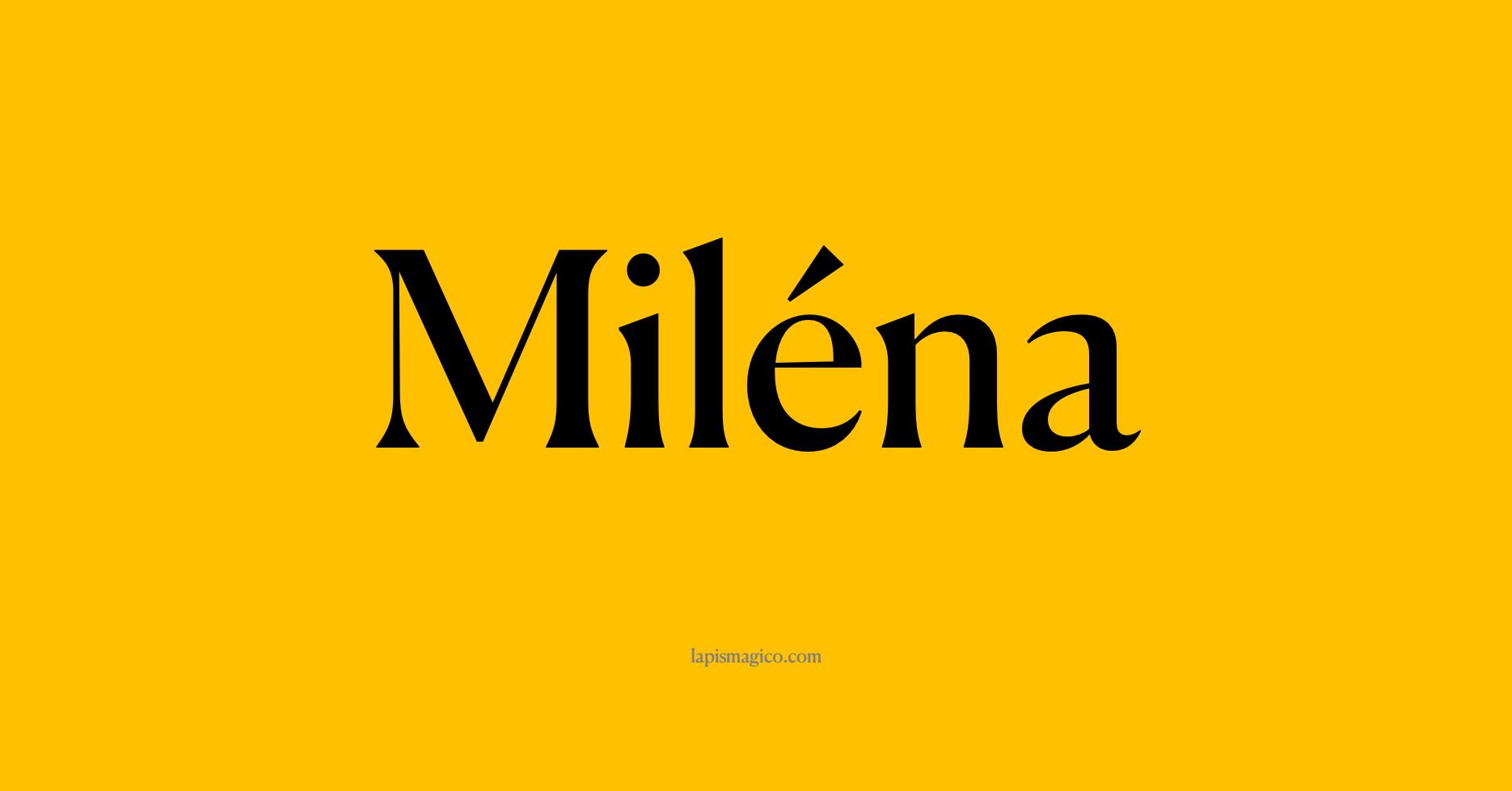 Nome Miléna, ficha divertida com pontilhado para crianças