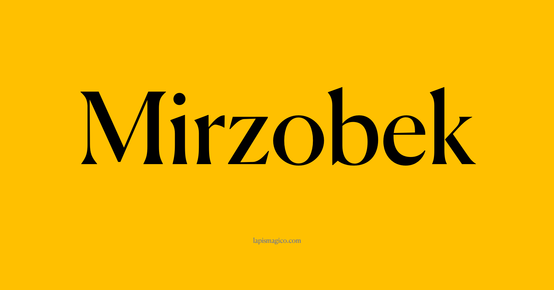 Nome Mirzobek, ficha divertida com pontilhado para crianças