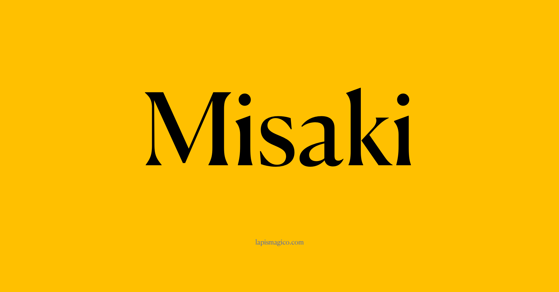 Nome Misaki, ficha divertida com pontilhado para crianças