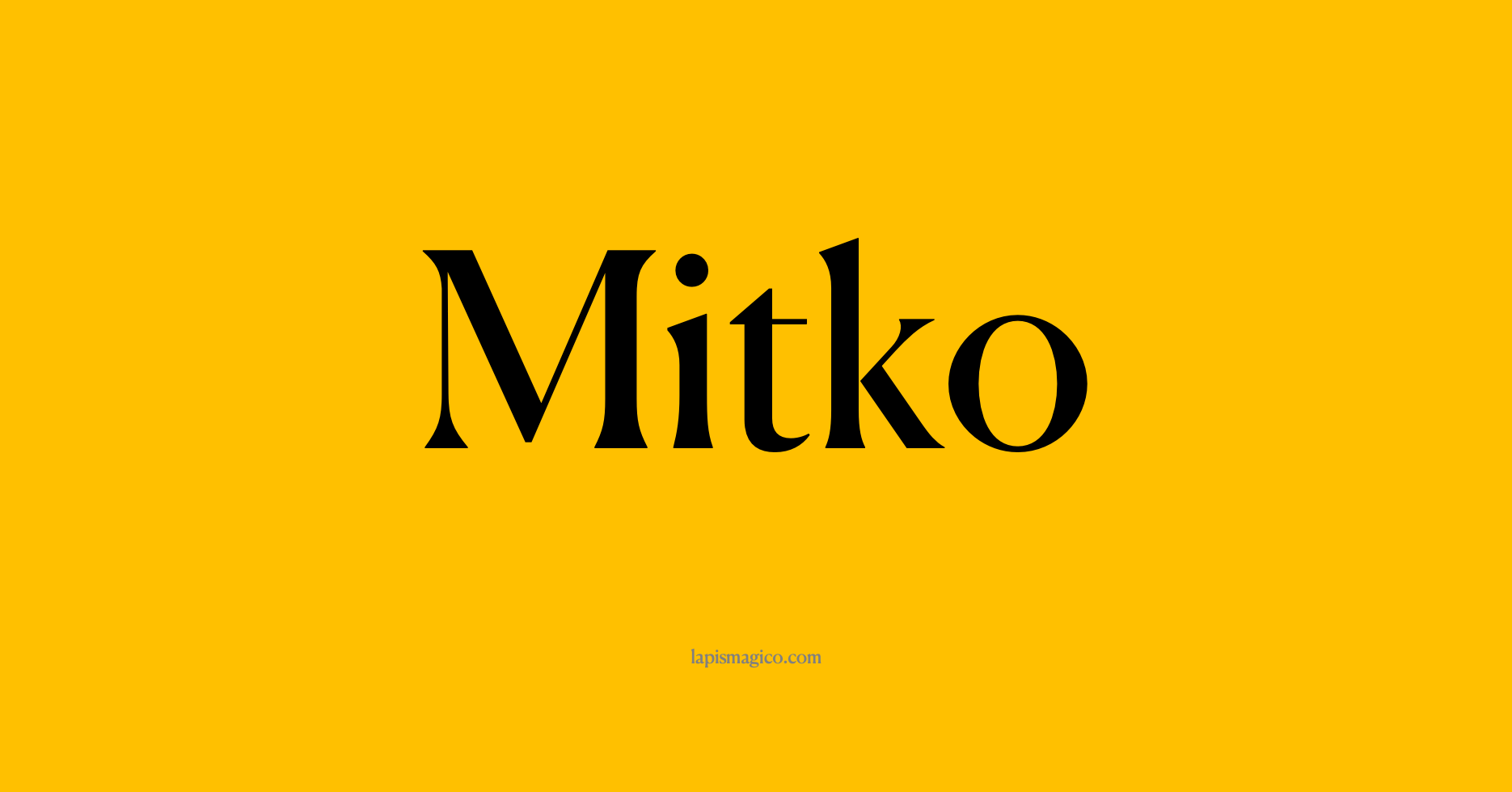 Nome Mitko, ficha divertida com pontilhado para crianças