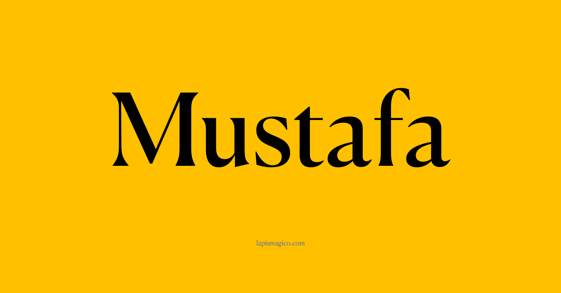Nome Mustafa, ficha divertida com pontilhado para crianças