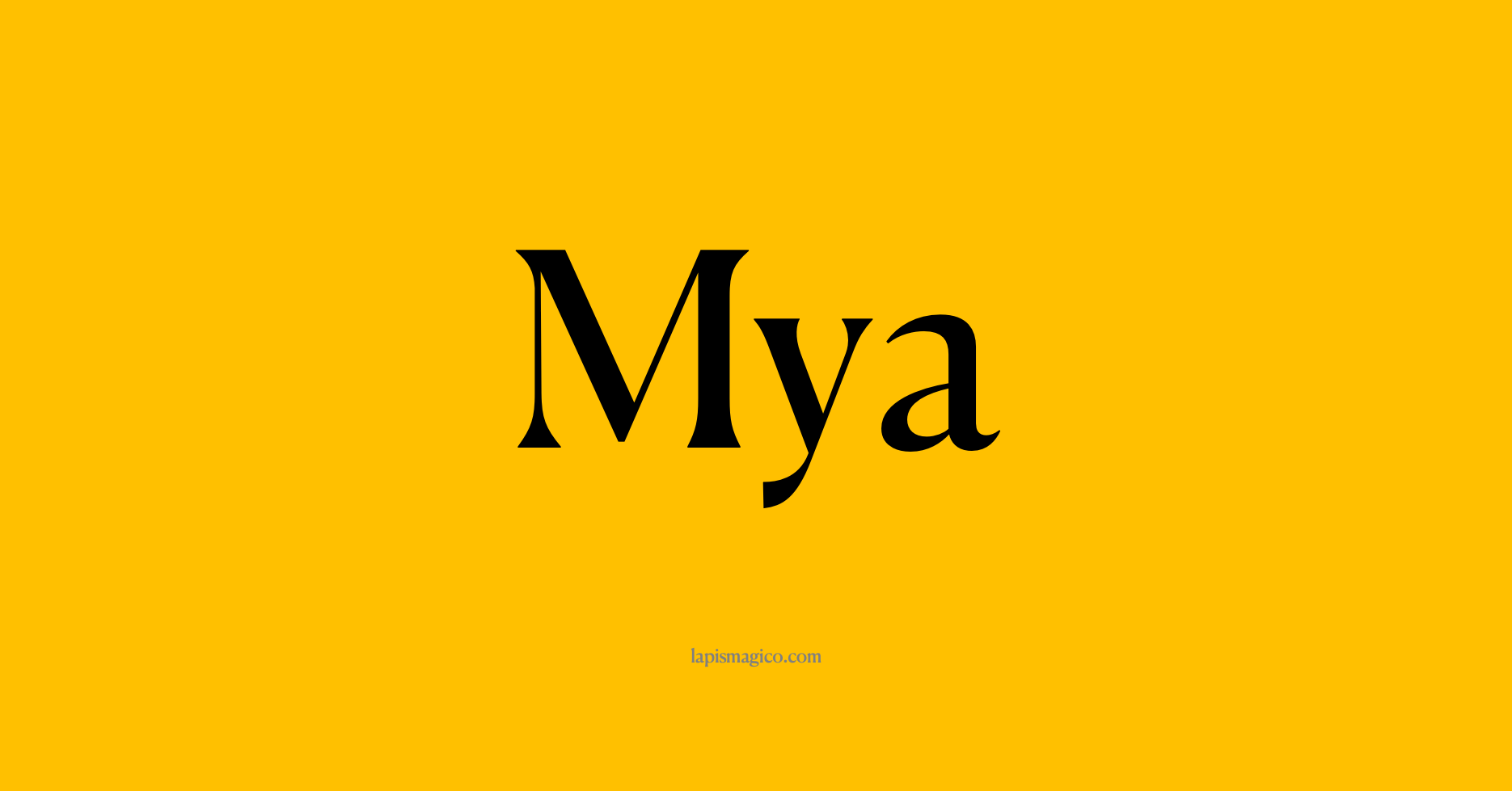 Nome Mya, ficha divertida com pontilhado para crianças