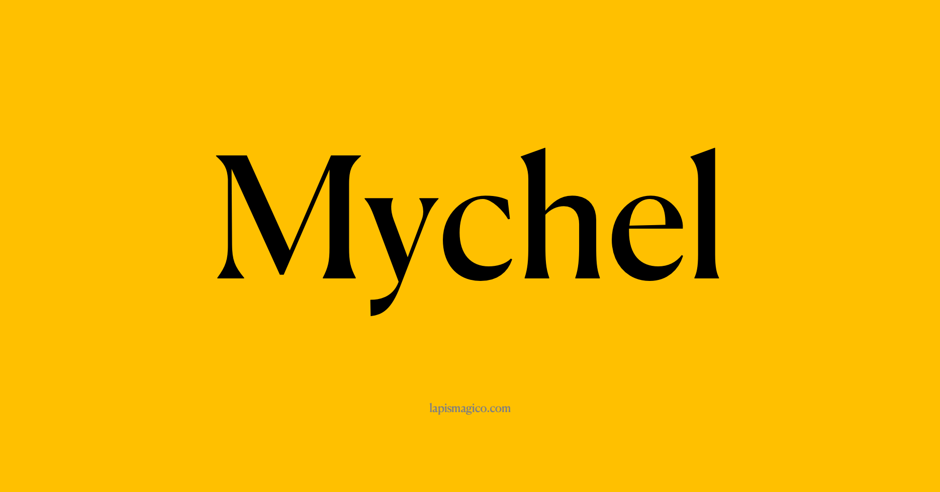 Nome Mychel, ficha divertida com pontilhado para crianças