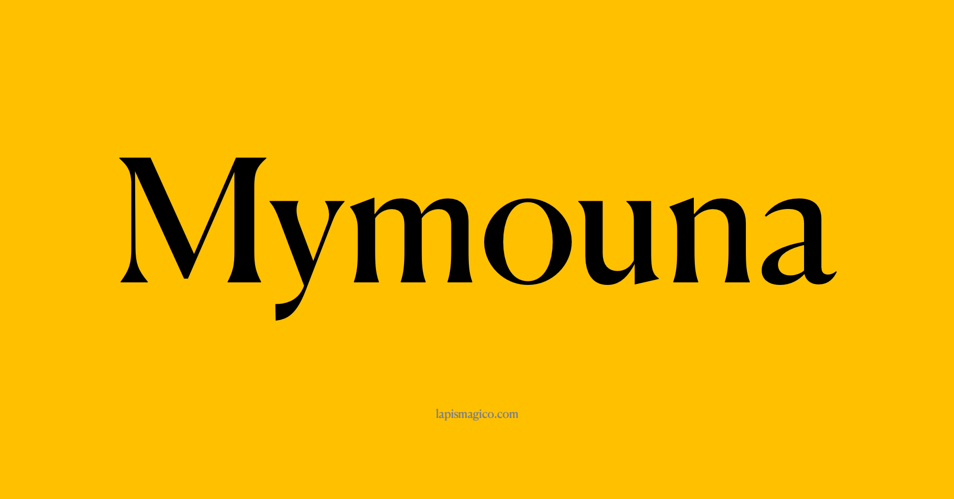 Nome Mymouna, ficha divertida com pontilhado para crianças