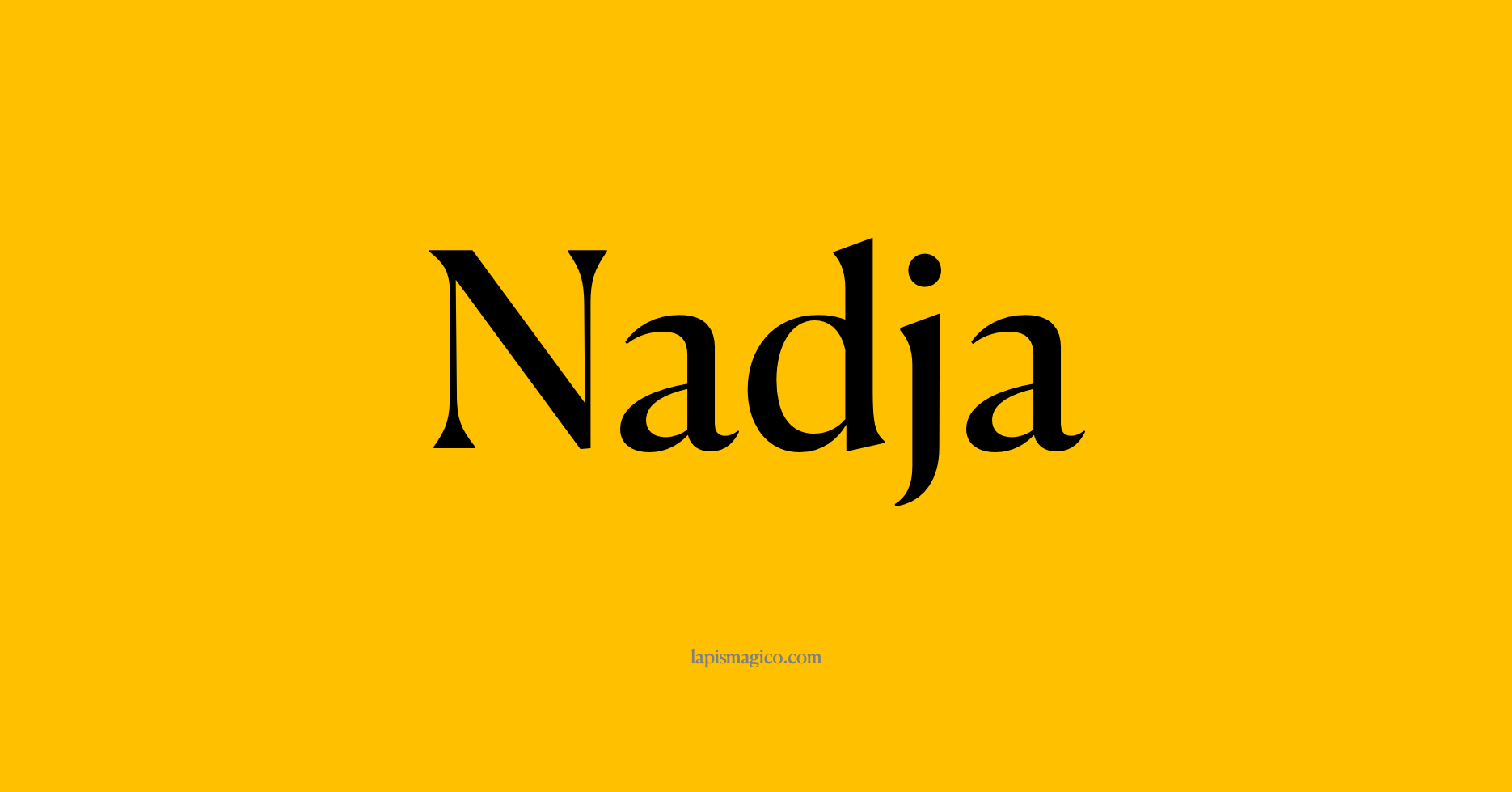 Nome Nadja, ficha divertida com pontilhado para crianças