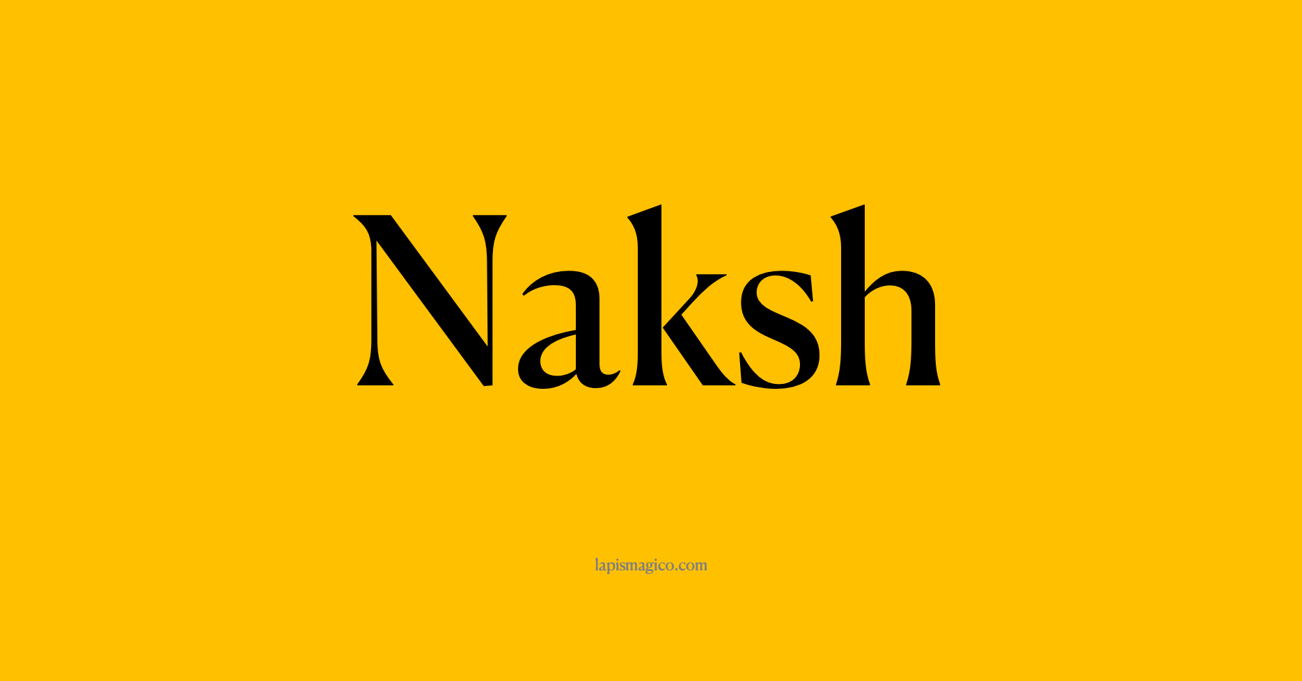 Nome Naksh, ficha divertida com pontilhado para crianças