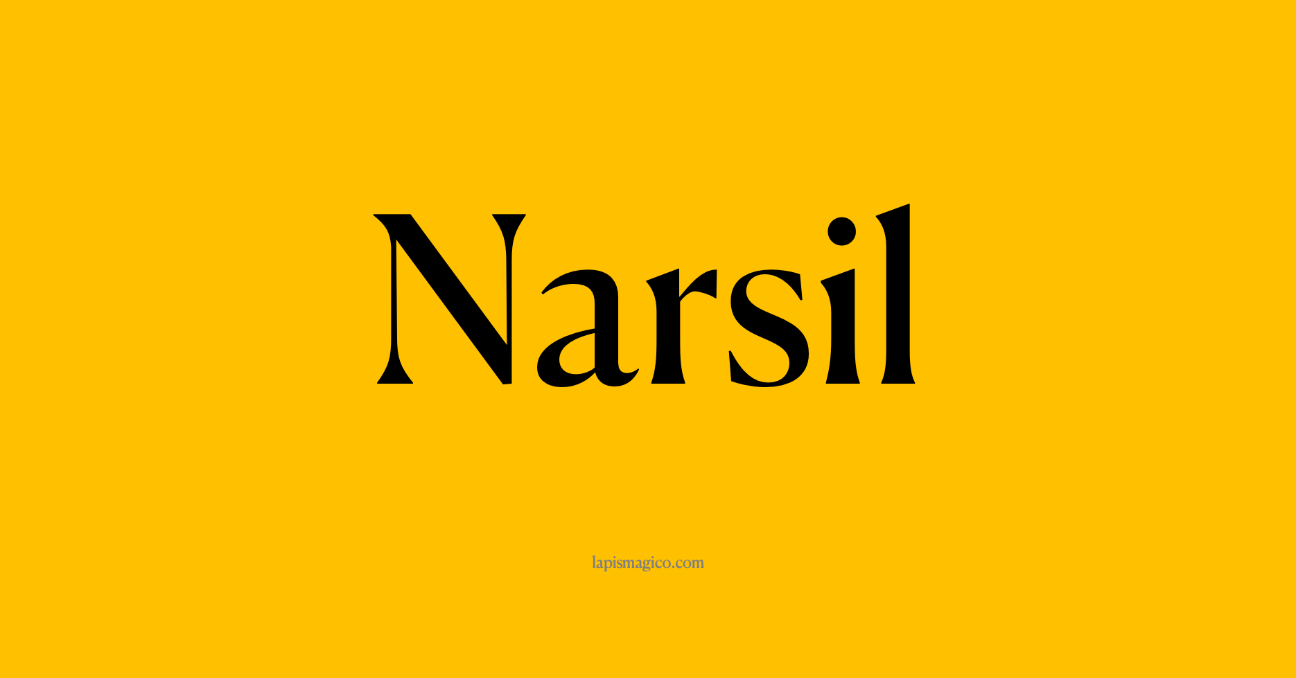 Nome Narsil, ficha divertida com pontilhado para crianças