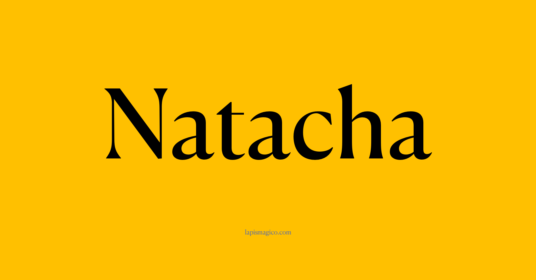 Nome Natacha, ficha divertida com pontilhado para crianças