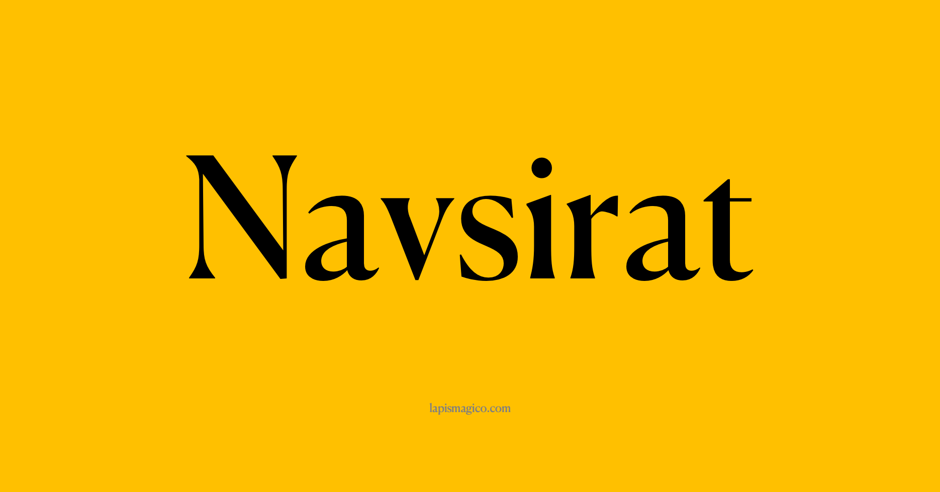 Nome Navsirat, ficha divertida com pontilhado para crianças