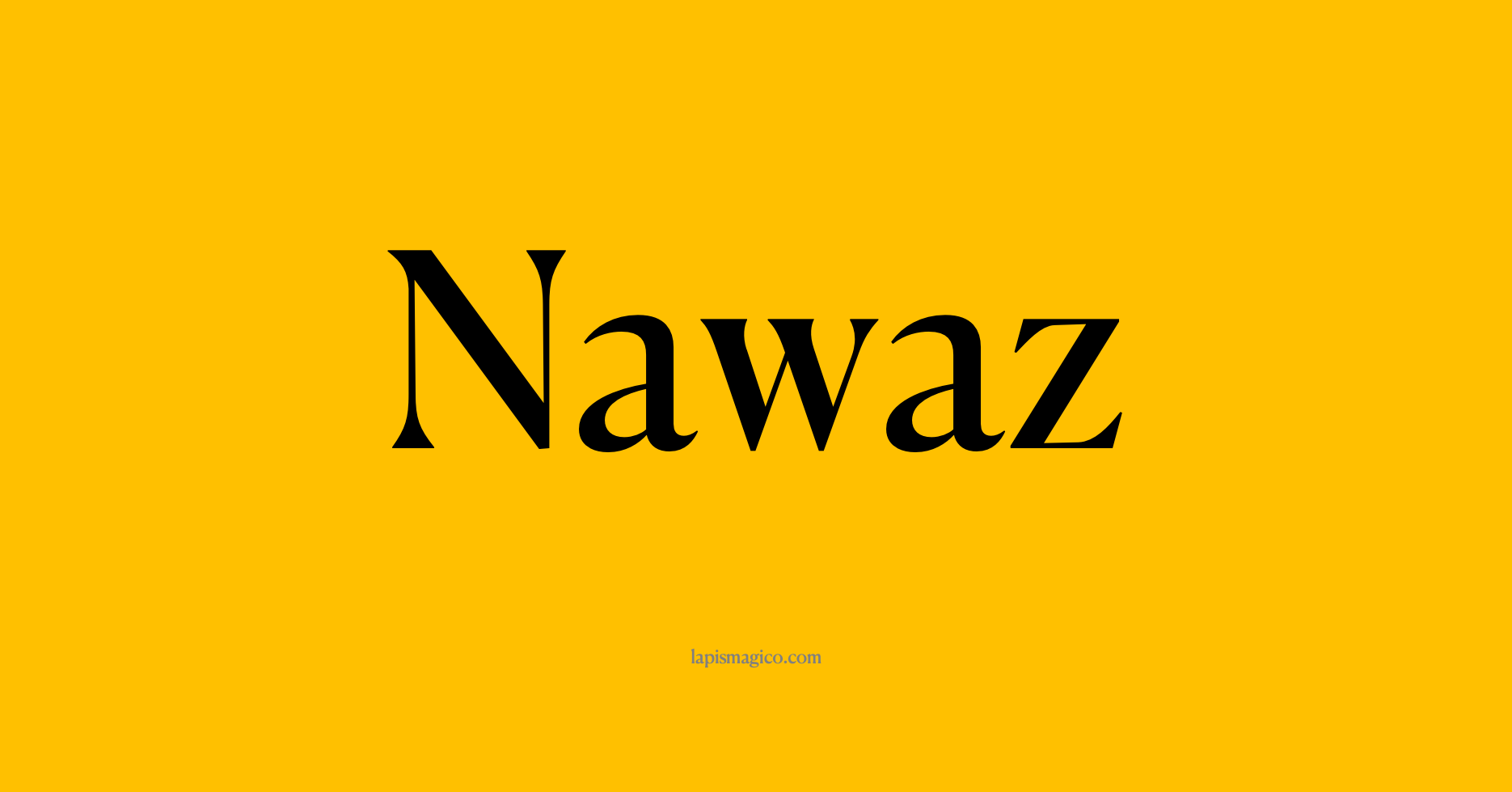 Nome Nawaz, ficha divertida com pontilhado para crianças