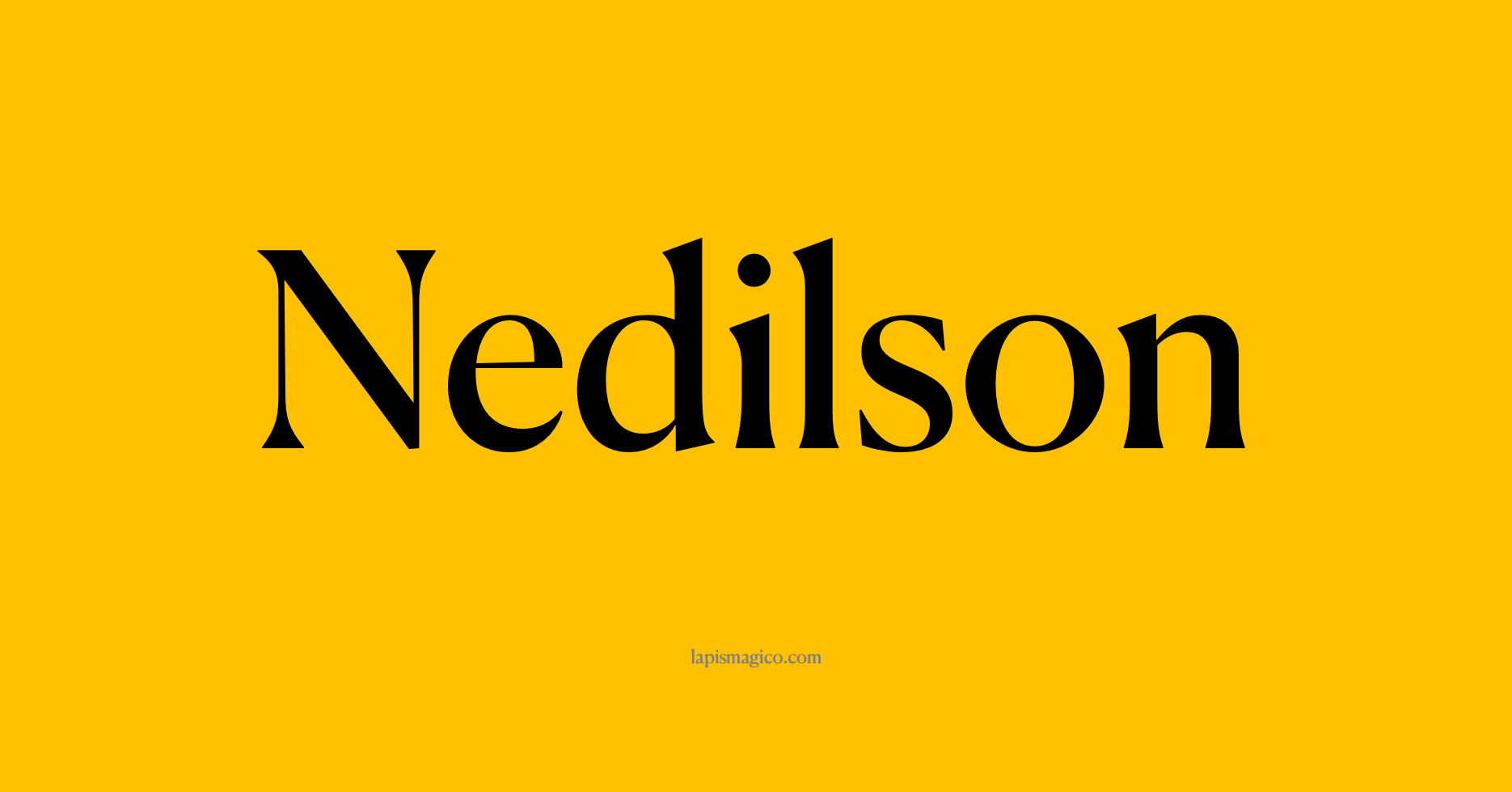 Nome Nedilson, ficha divertida com pontilhado para crianças