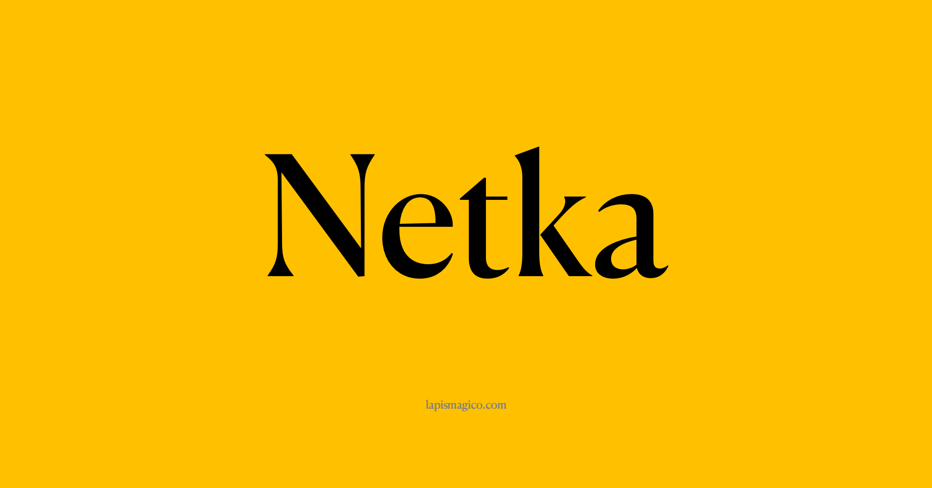 Nome Netka, ficha divertida com pontilhado para crianças