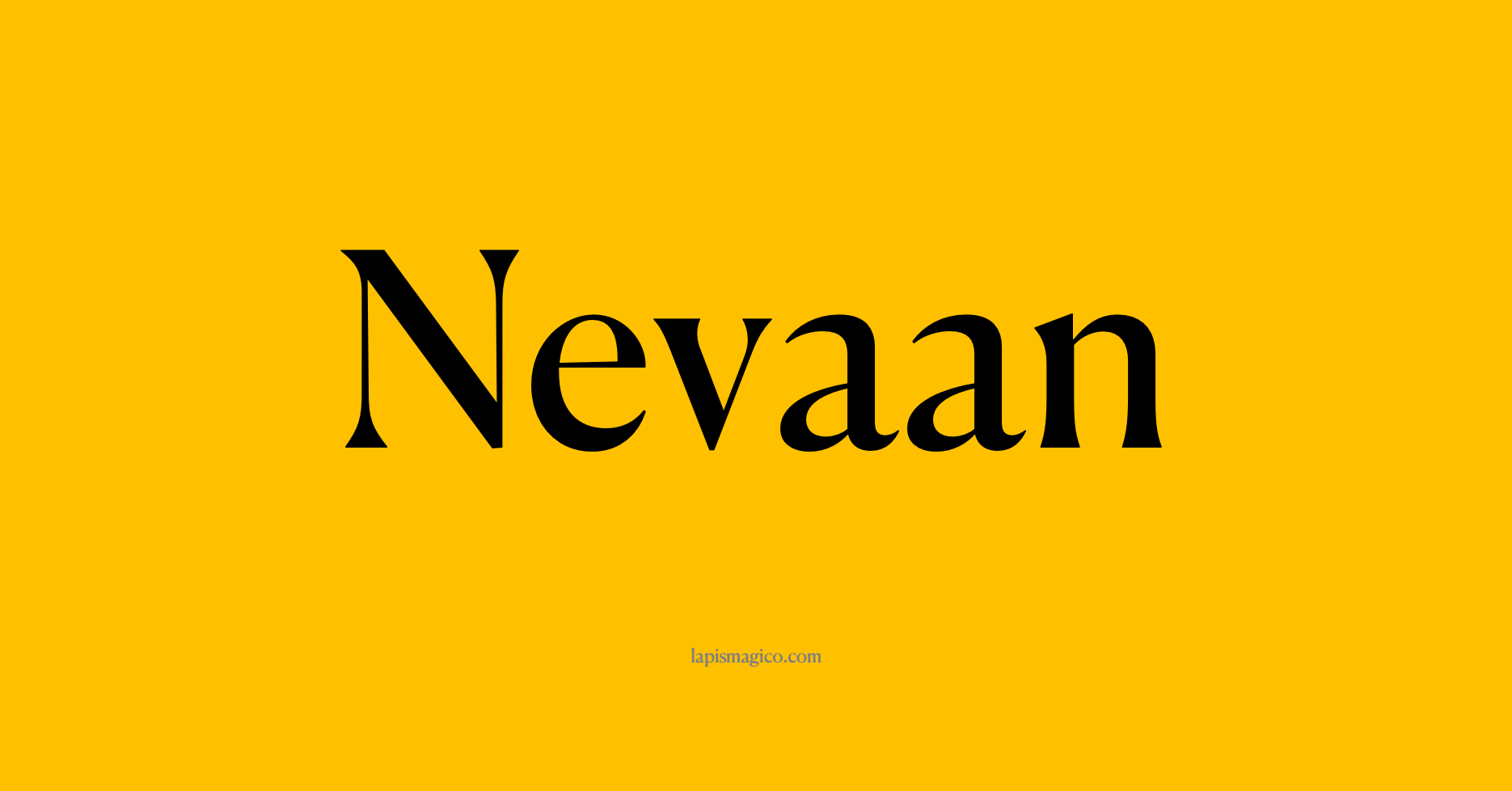 Nome Nevaan, ficha divertida com pontilhado para crianças