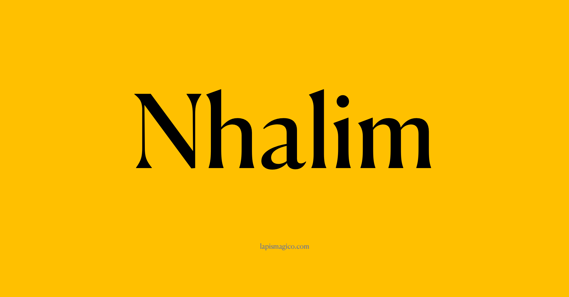 Nome Nhalim, ficha divertida com pontilhado para crianças