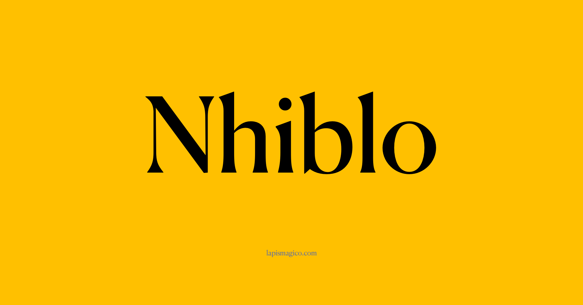 Nome Nhiblo, ficha divertida com pontilhado para crianças