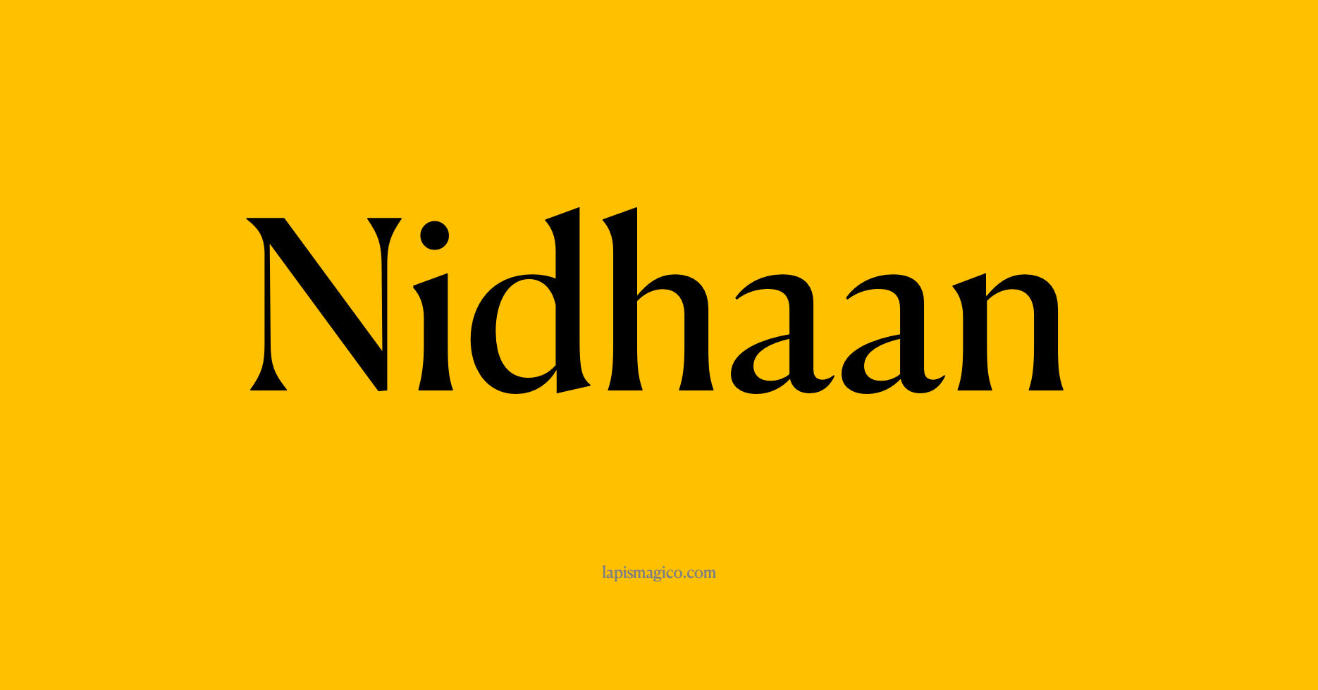 Nome Nidhaan, ficha divertida com pontilhado para crianças