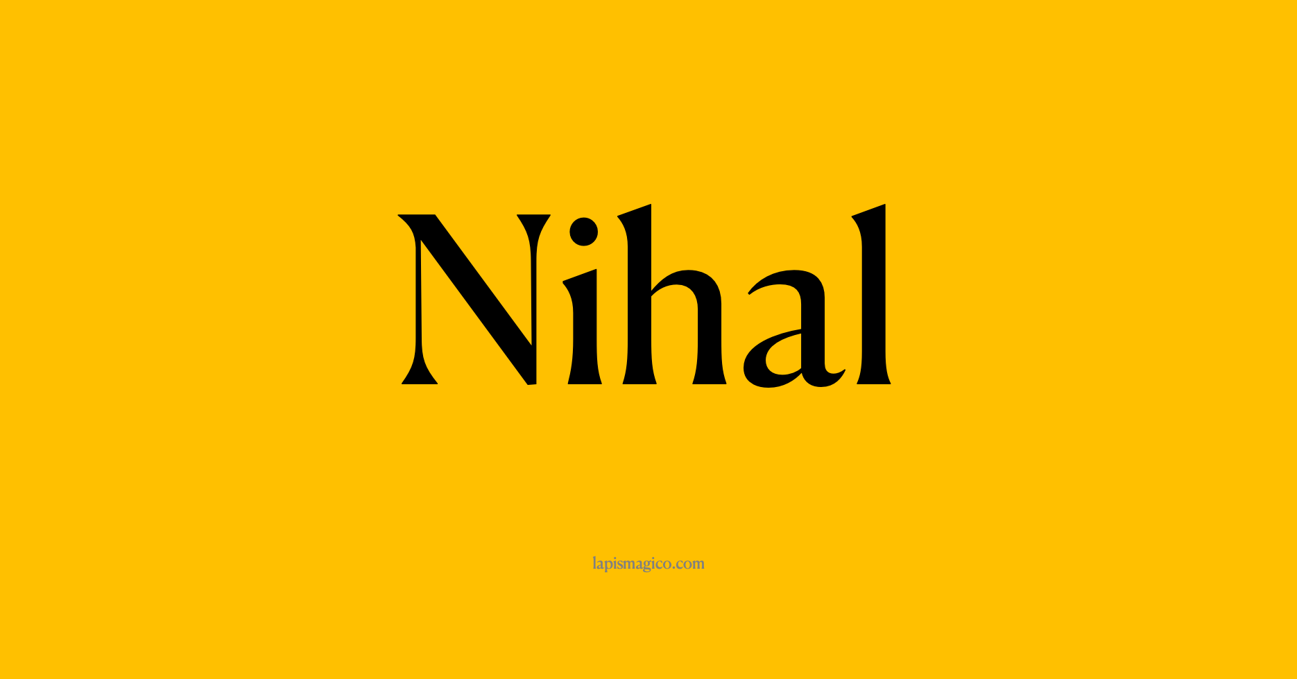 Nome Nihal, ficha divertida com pontilhado para crianças