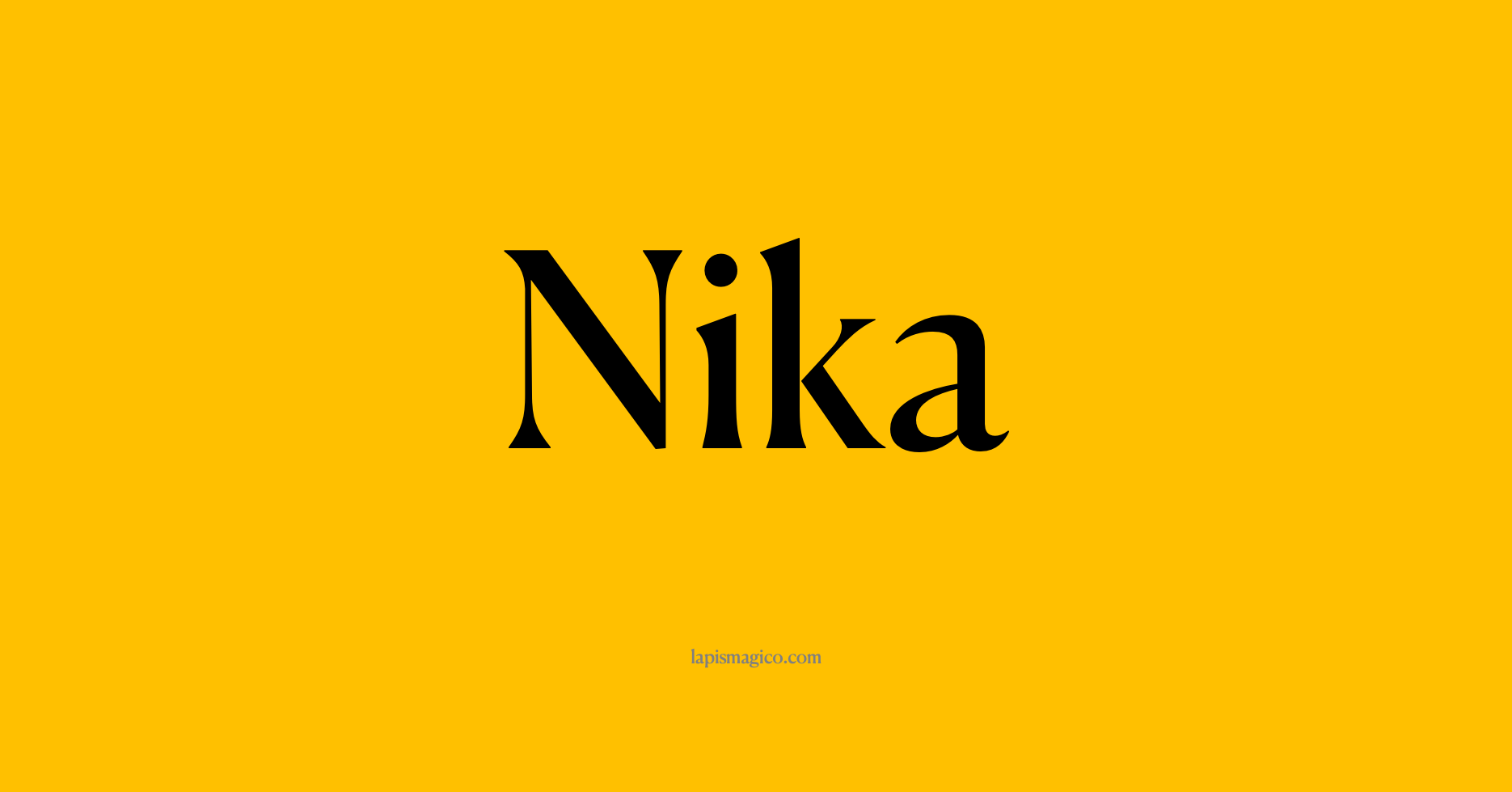 Nome Nika, ficha divertida com pontilhado para crianças