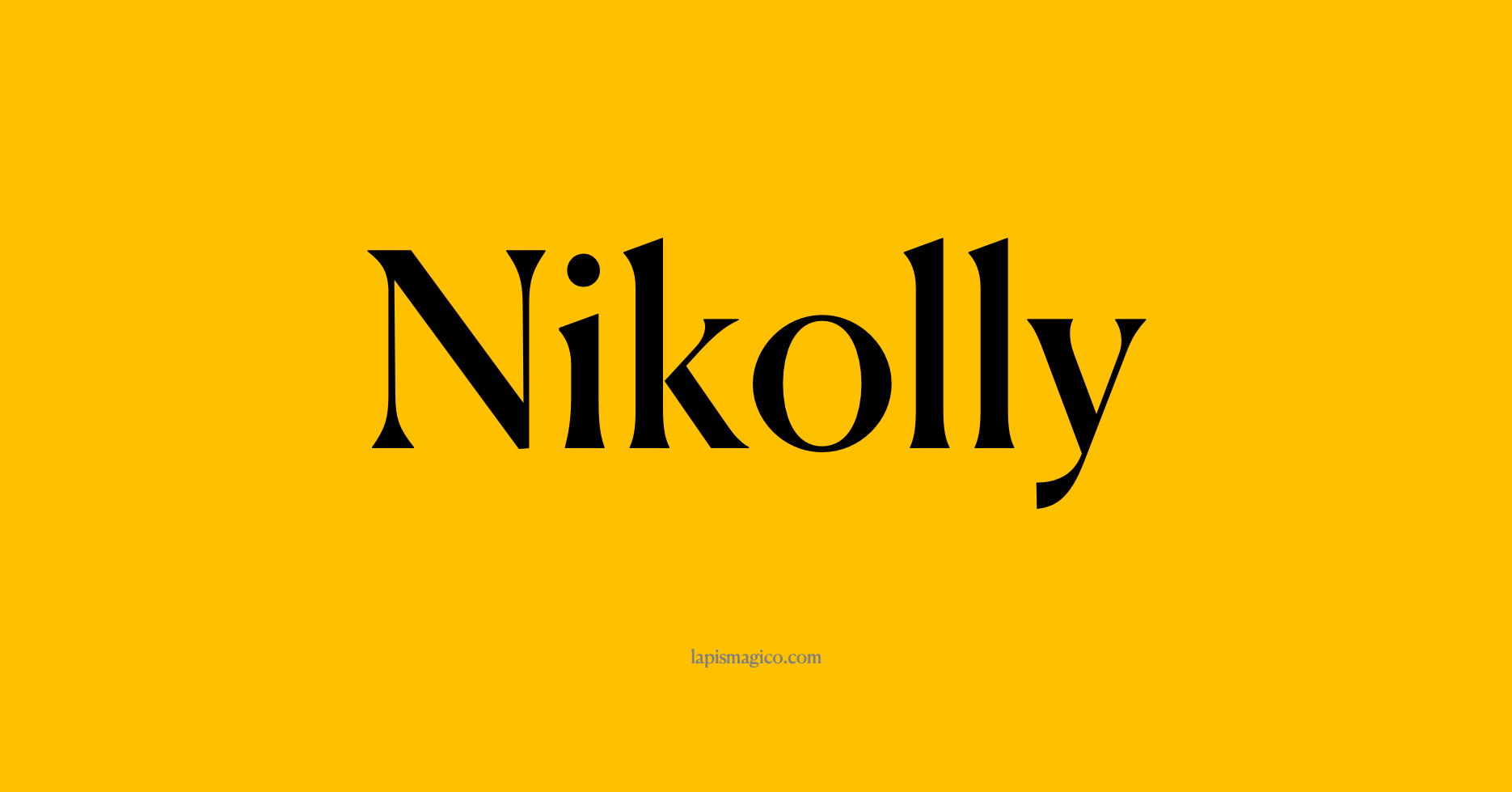 Nome Nikolly, ficha divertida com pontilhado para crianças