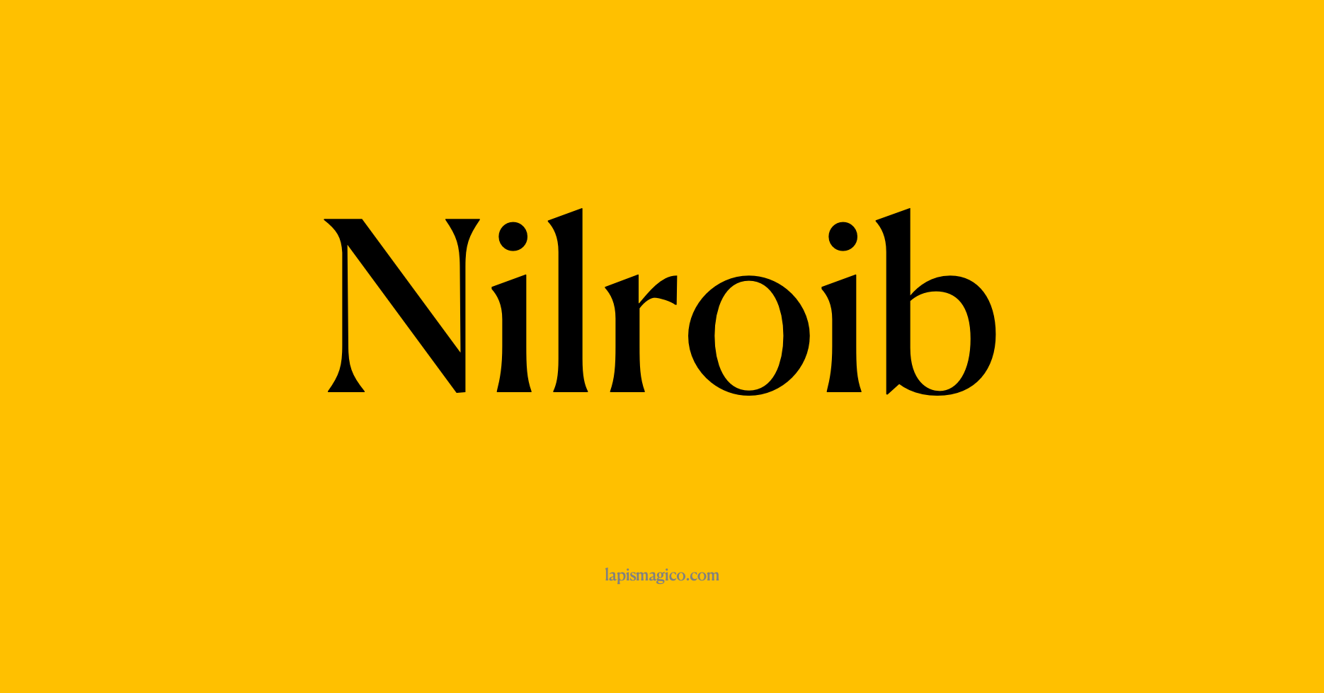 Nome Nilroib, ficha divertida com pontilhado para crianças