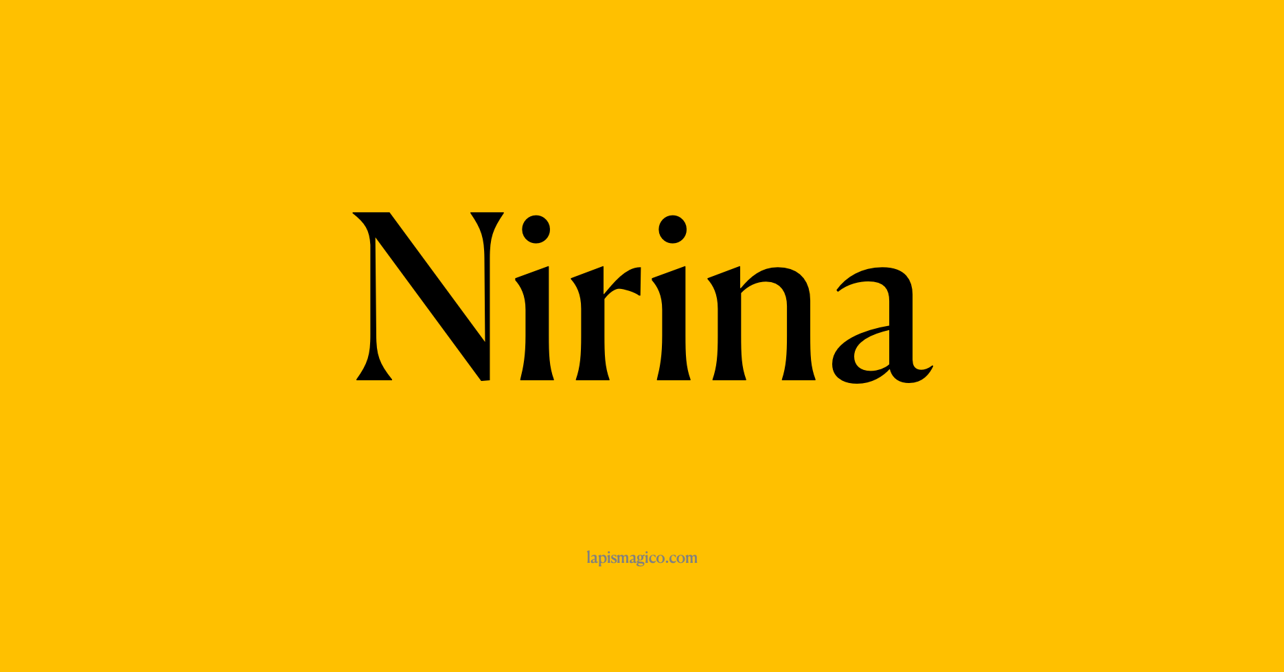 Nome Nirina, ficha divertida com pontilhado para crianças