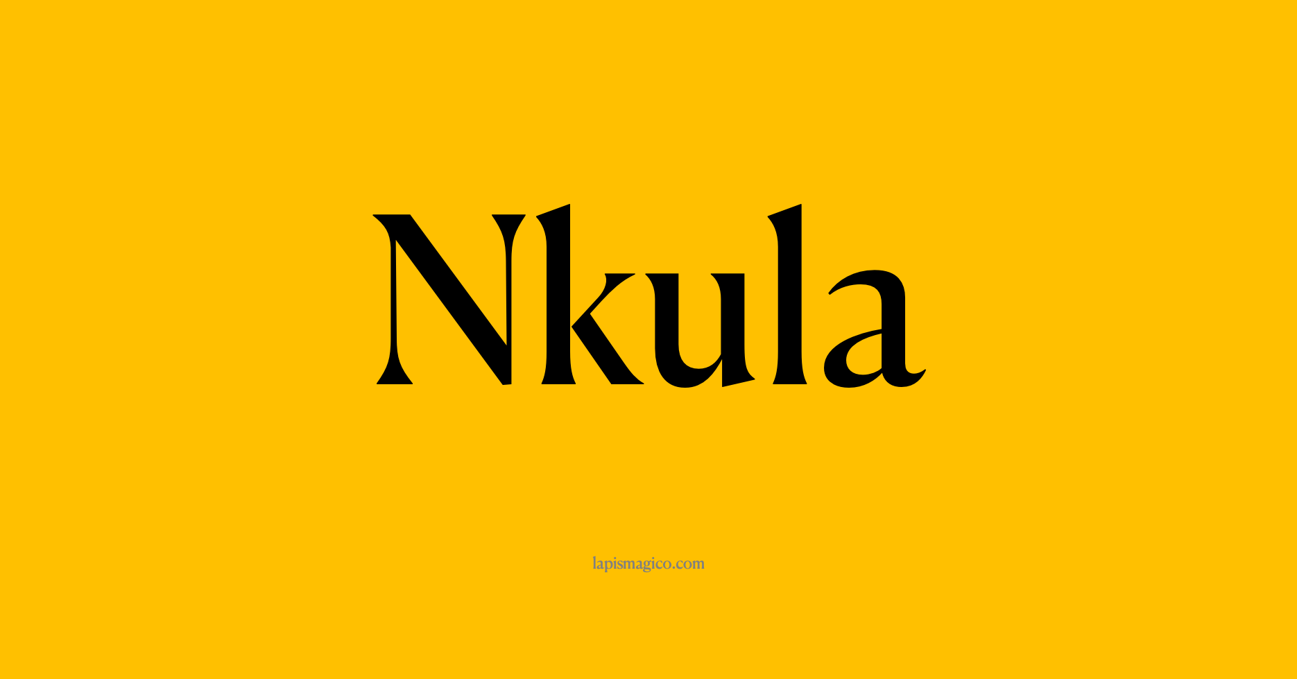 Nome Nkula, ficha divertida com pontilhado para crianças