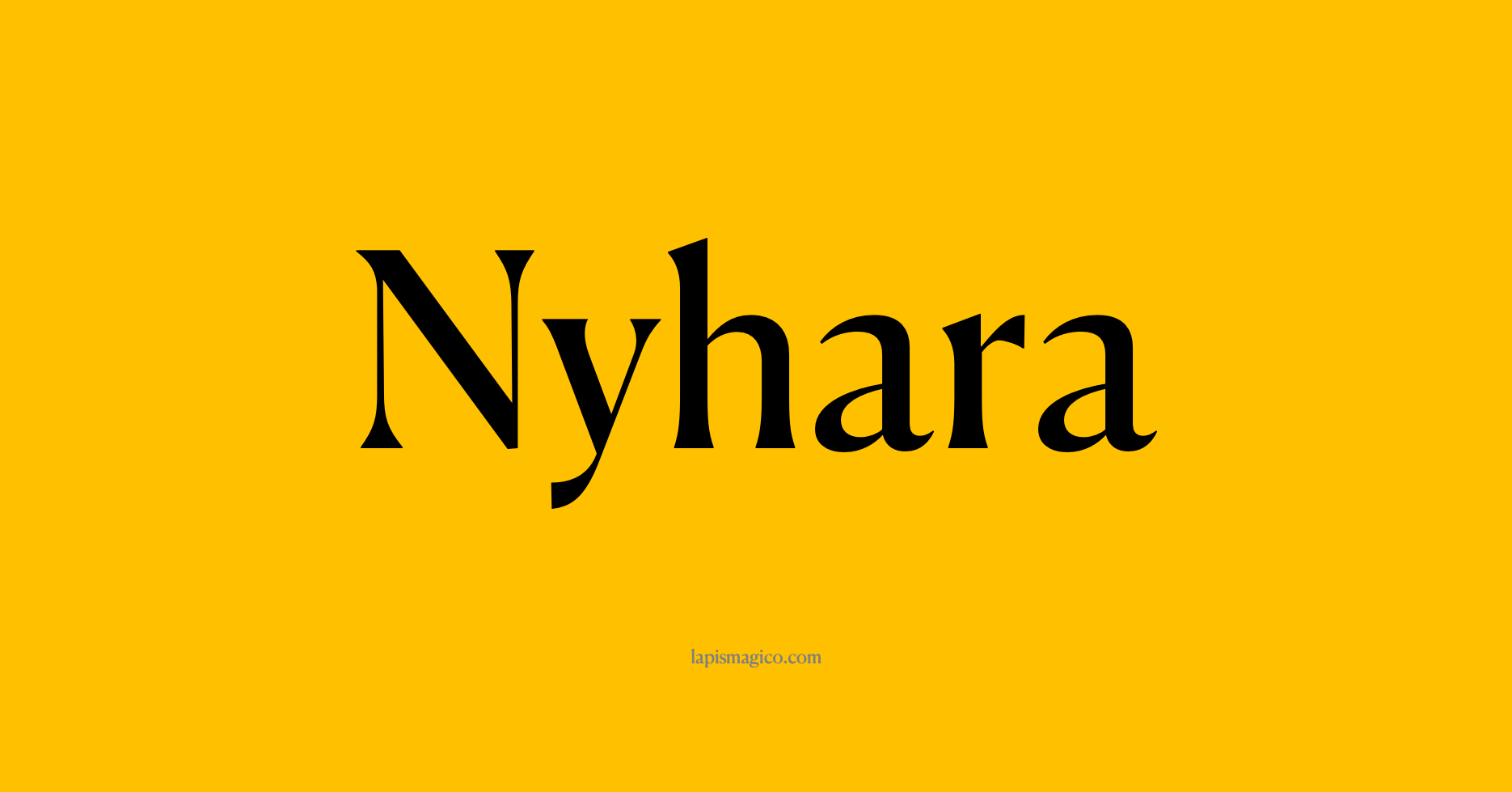 Nome Nyhara, ficha divertida com pontilhado para crianças