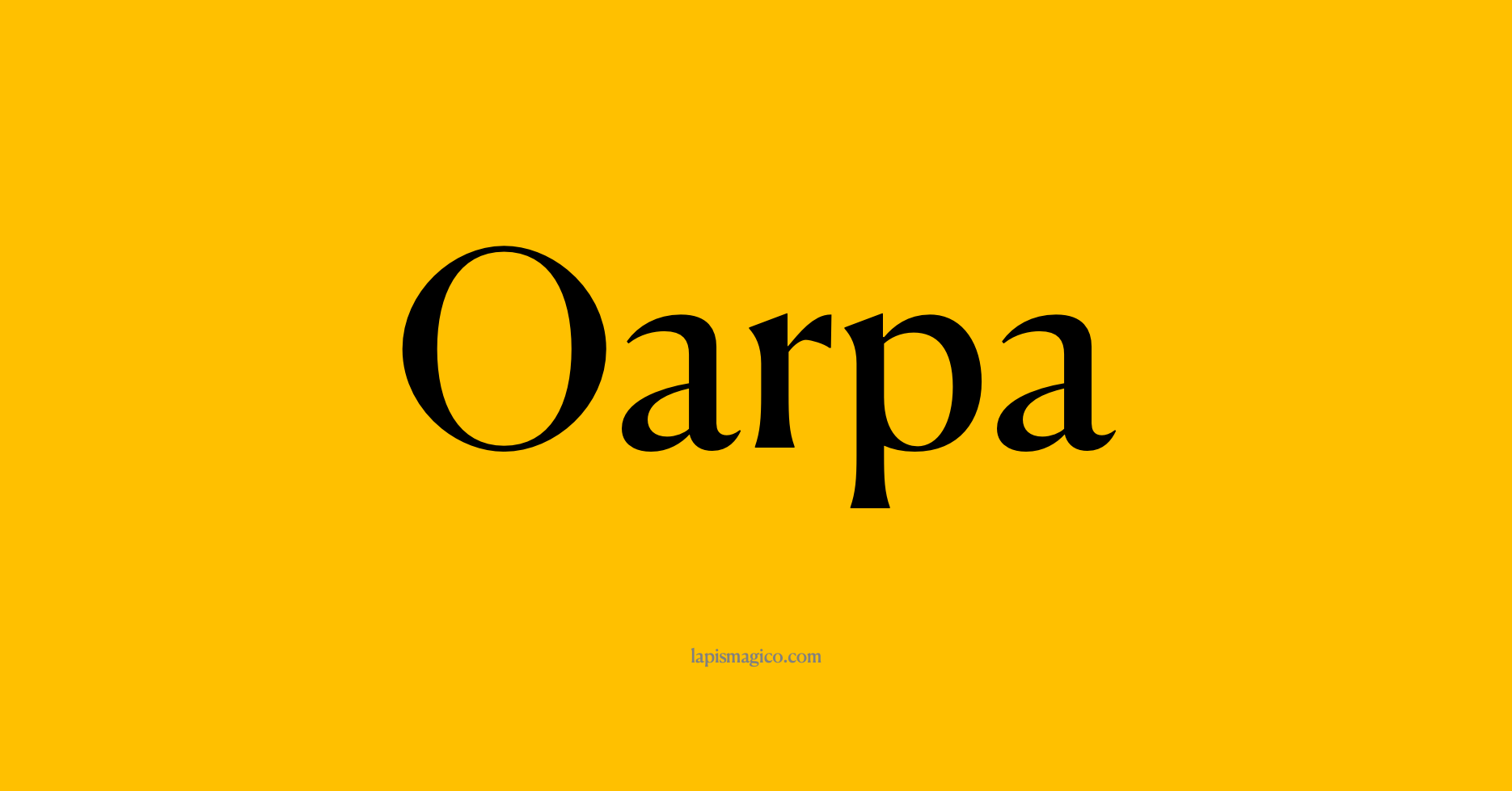 Nome Oarpa, ficha divertida com pontilhado para crianças