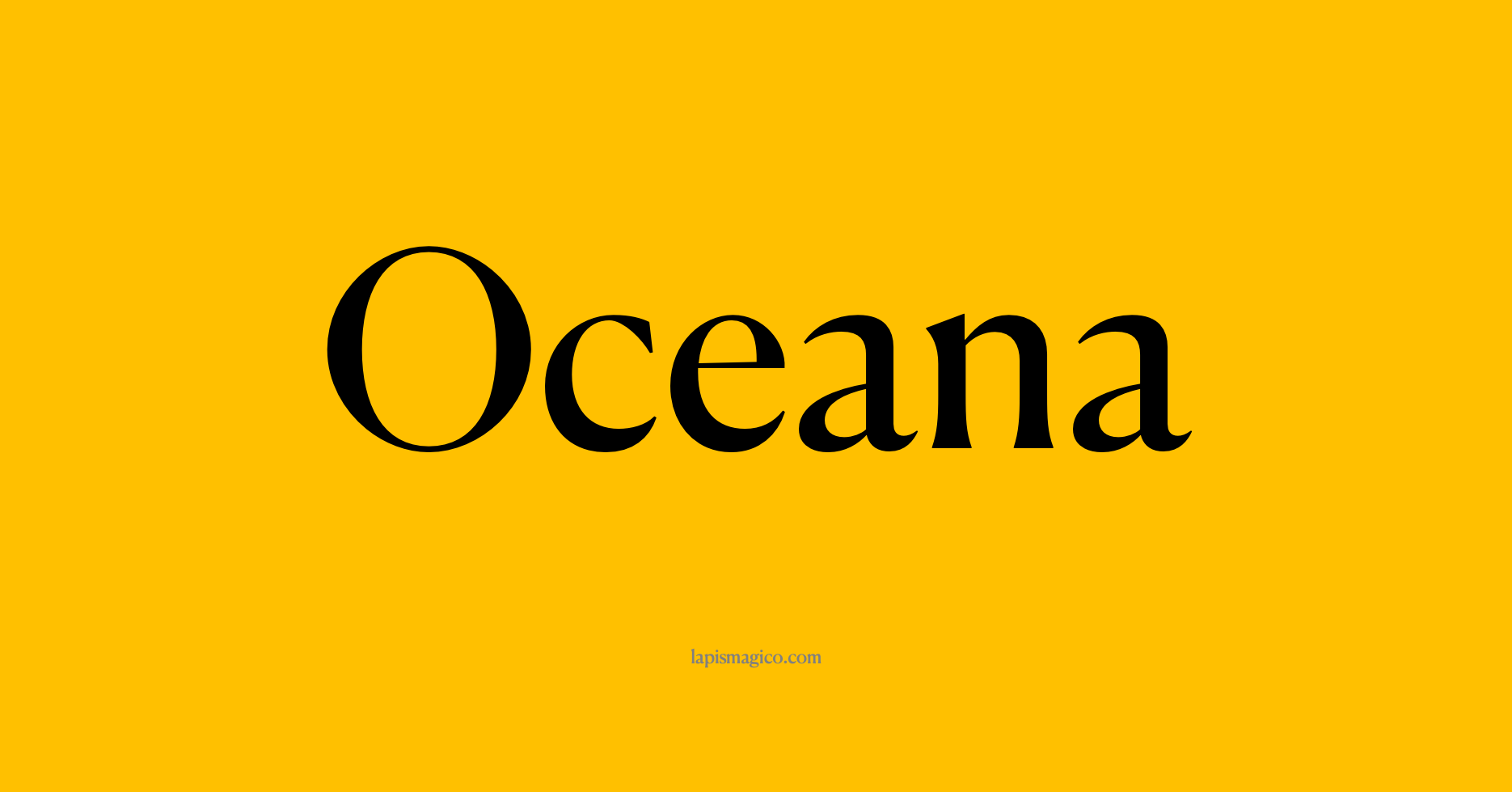 Nome Oceana, ficha divertida com pontilhado para crianças