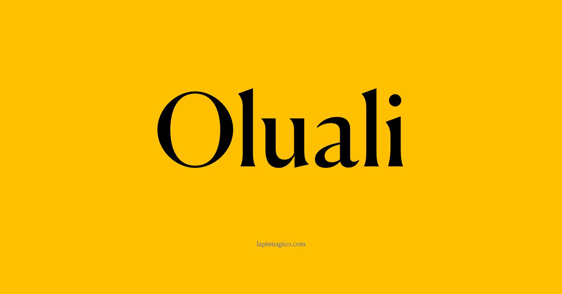 Nome Oluali, ficha divertida com pontilhado para crianças