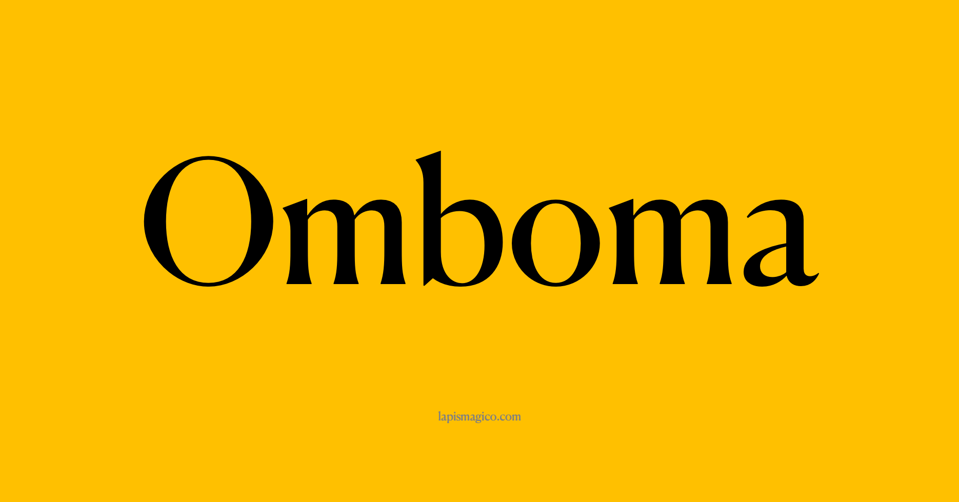 Nome Omboma, ficha divertida com pontilhado para crianças